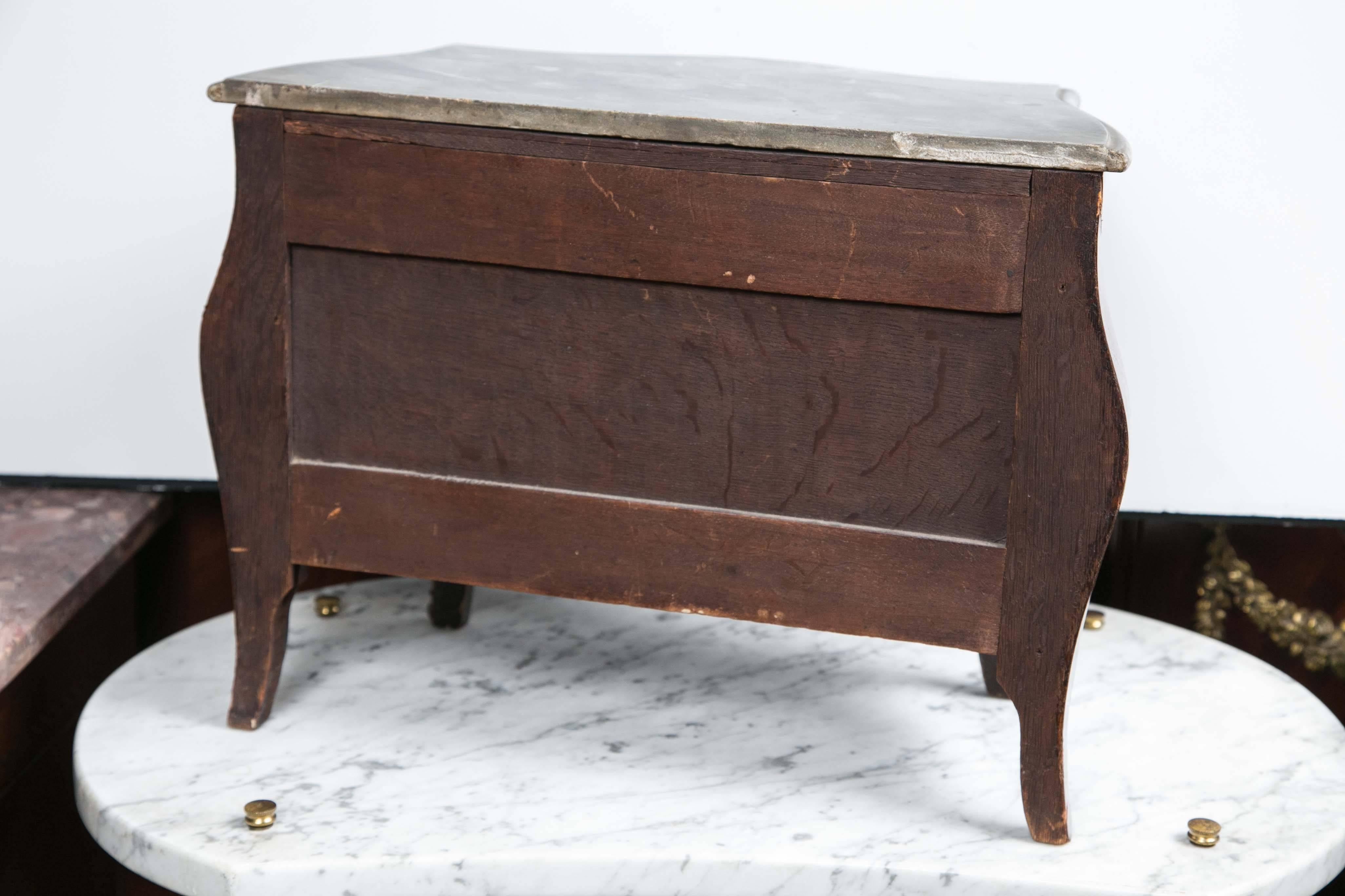 Miniature Louis XV Style Marble Commode For Sale 2