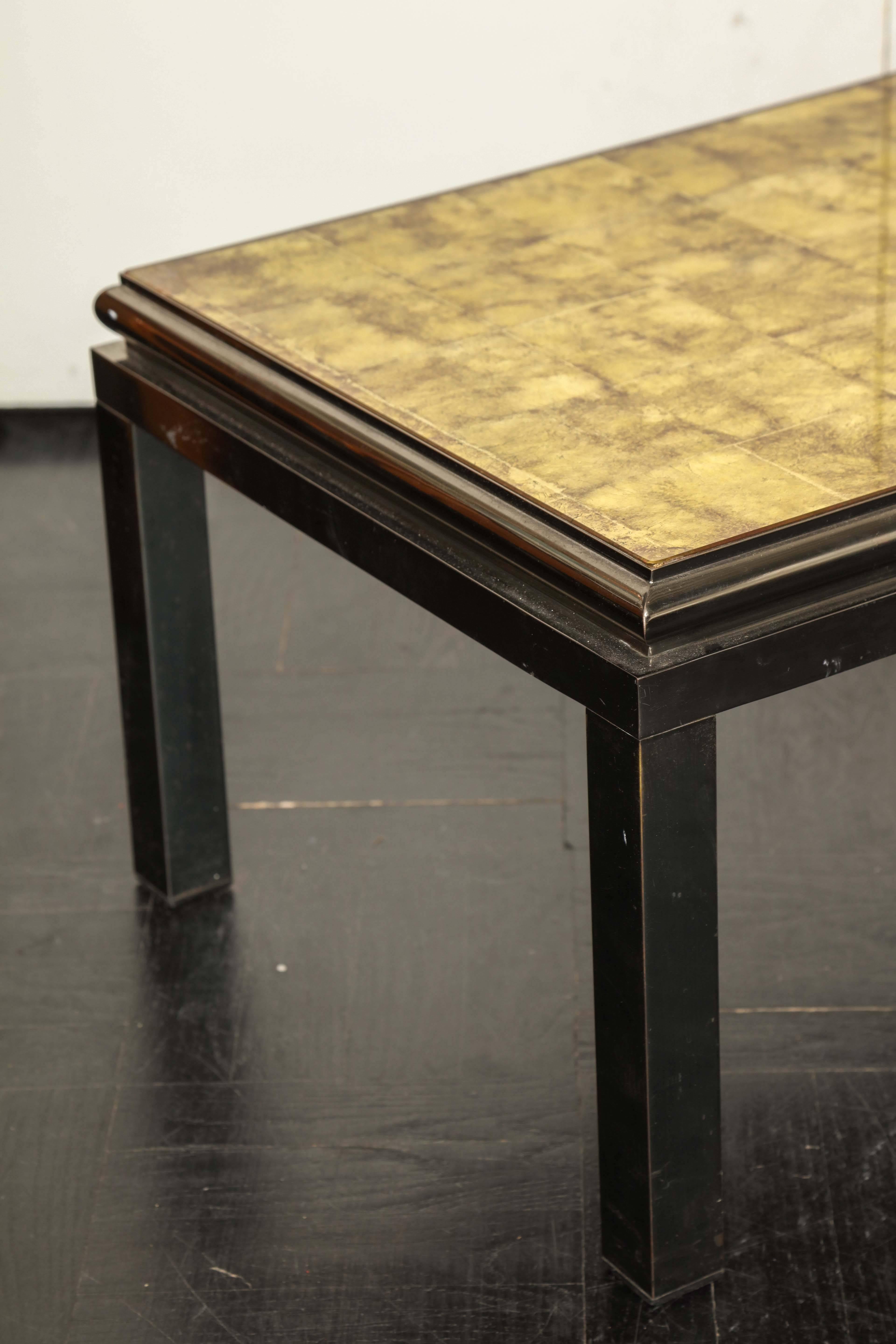 Gold Leaf Mid-20th Century Cocktail Table For Sale