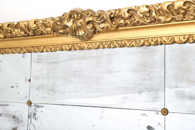 Monumental 19th Century Baroque Giltwood Wall Mirror 9 Foot X 6 Monumental 19th Century Baroque