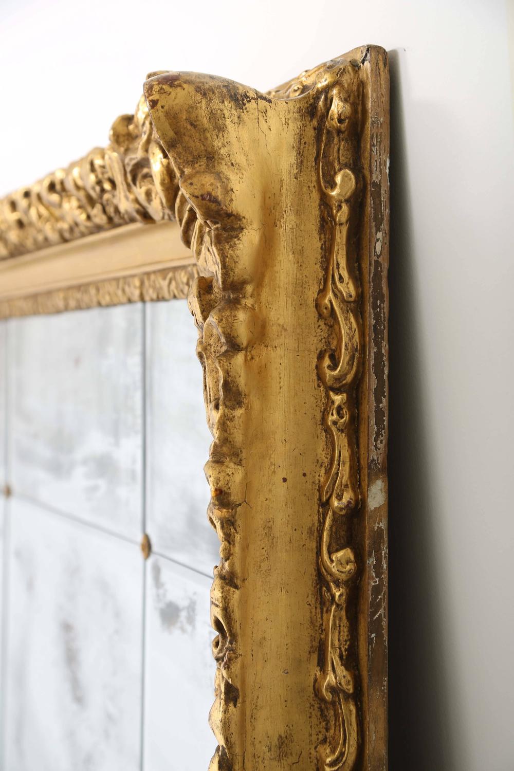 Monumental 19th Century Baroque Giltwood Wall Mirror, 9 ...
