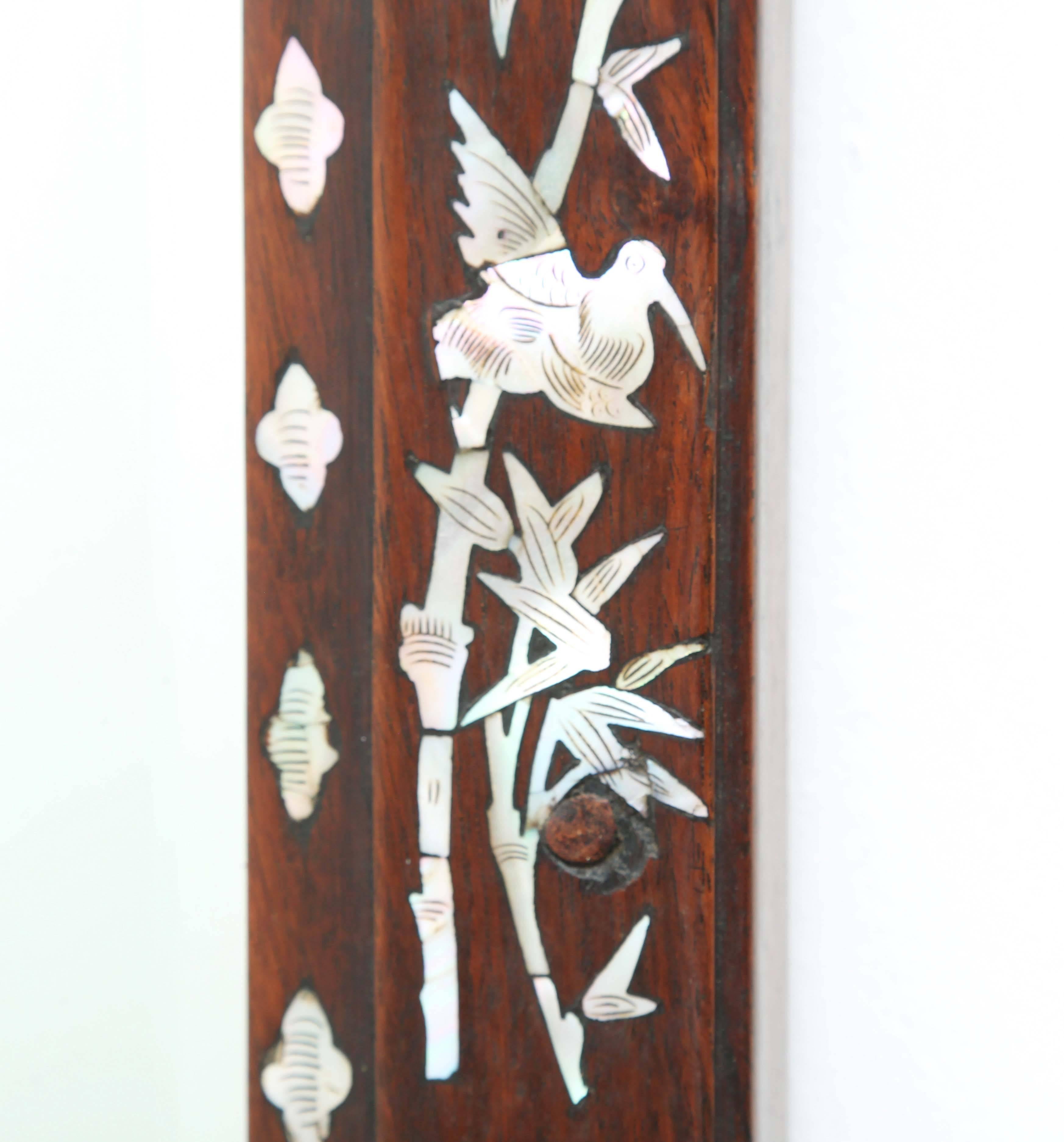 Mother-of-Pearl Inlaid Rosewood Mirror, 19th Century 1