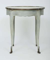 Painted Louis XVI Style Marble-Top Occasional Table