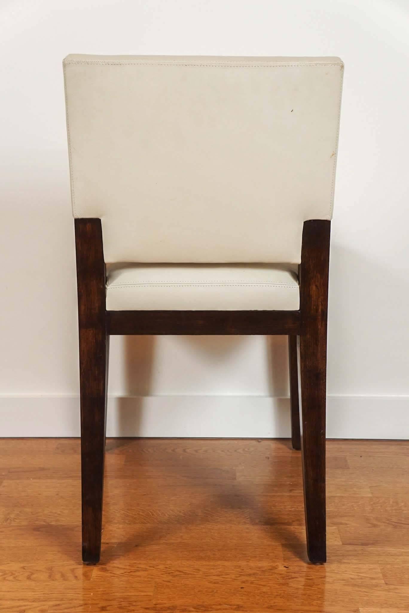 Wood and Leather Side Chair In Good Condition In Hudson, NY