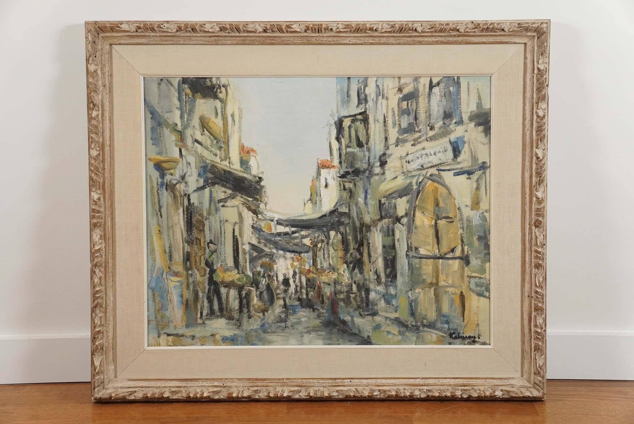 Unknown French artist.
Parisian street scene, oil on canvas.
Ask about other similar French oil paintings, available in our store.