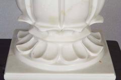 Großer weißer Marmor-Teppichgewicht aus Indien