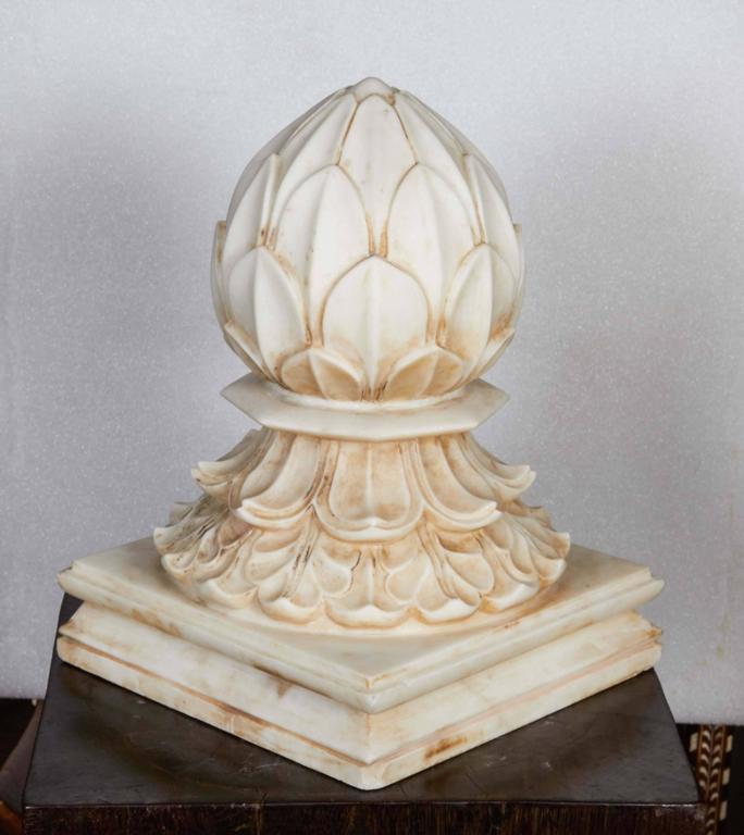 Large White Marble Carpet Weight from India For Sale at 1stdibs