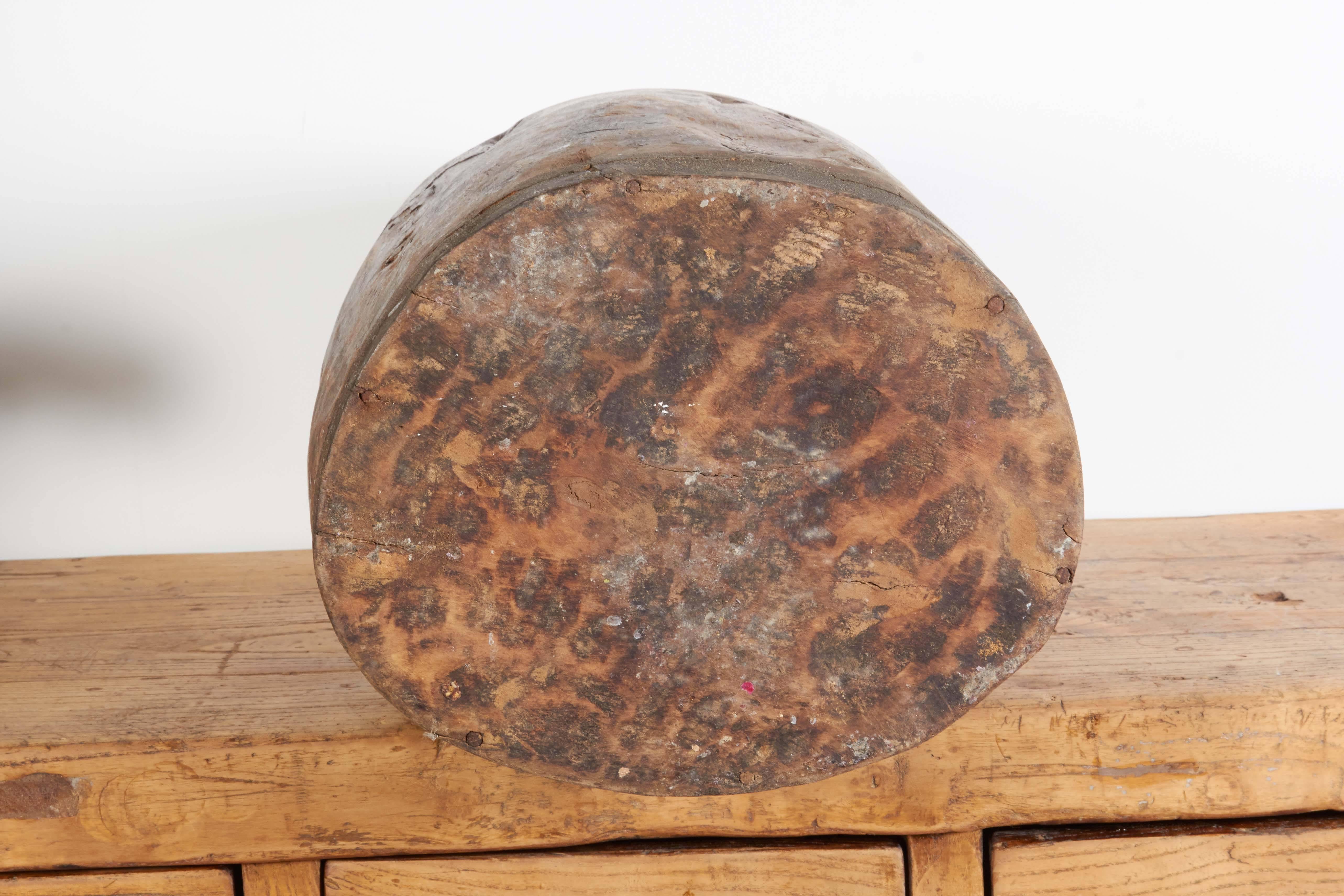 Wood Perfectly Worn Primitive Grain Container