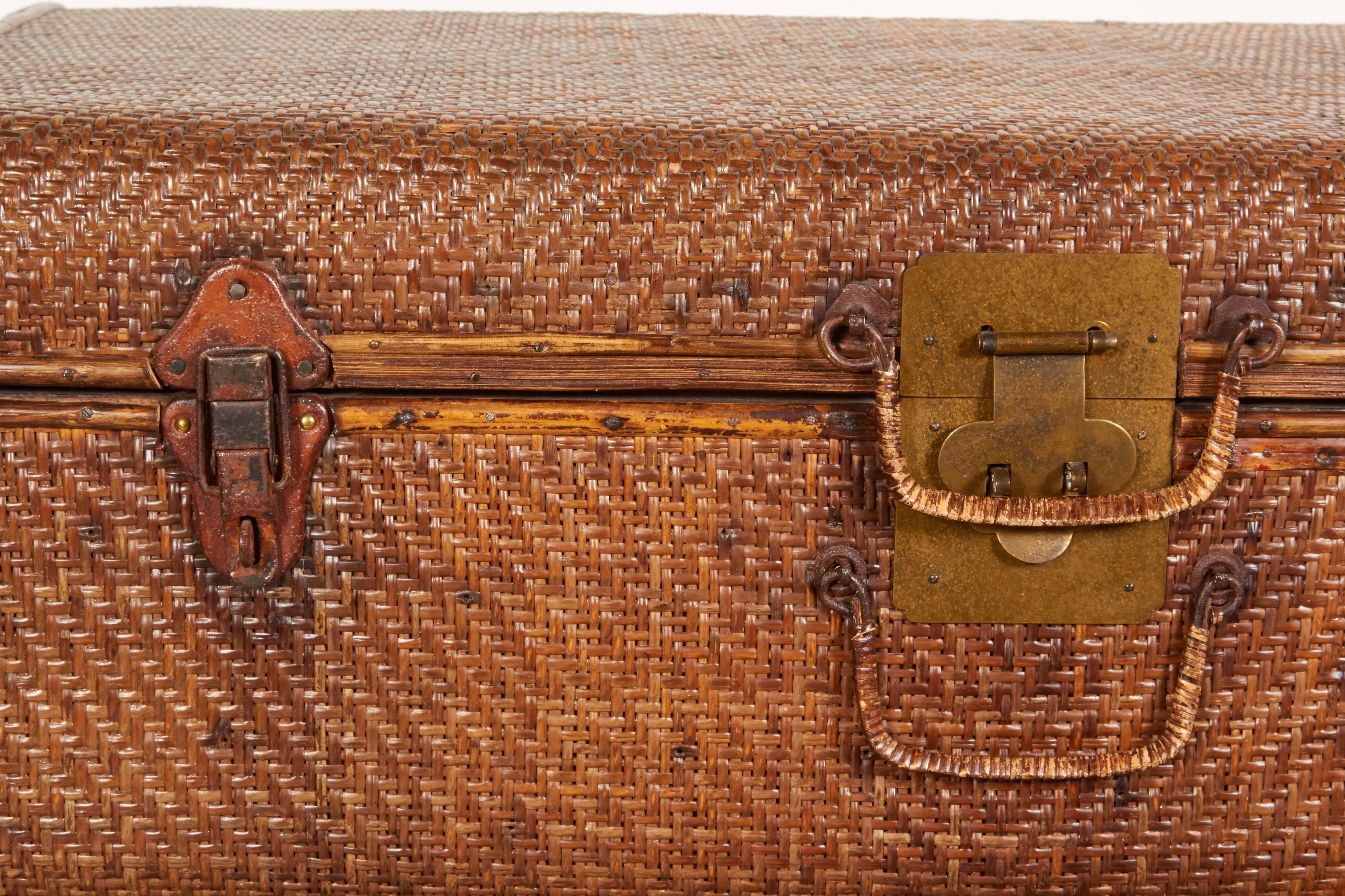 Collection of Handmade Rattan Suitcases with Perfectly Finished Wooden Interiors 3
