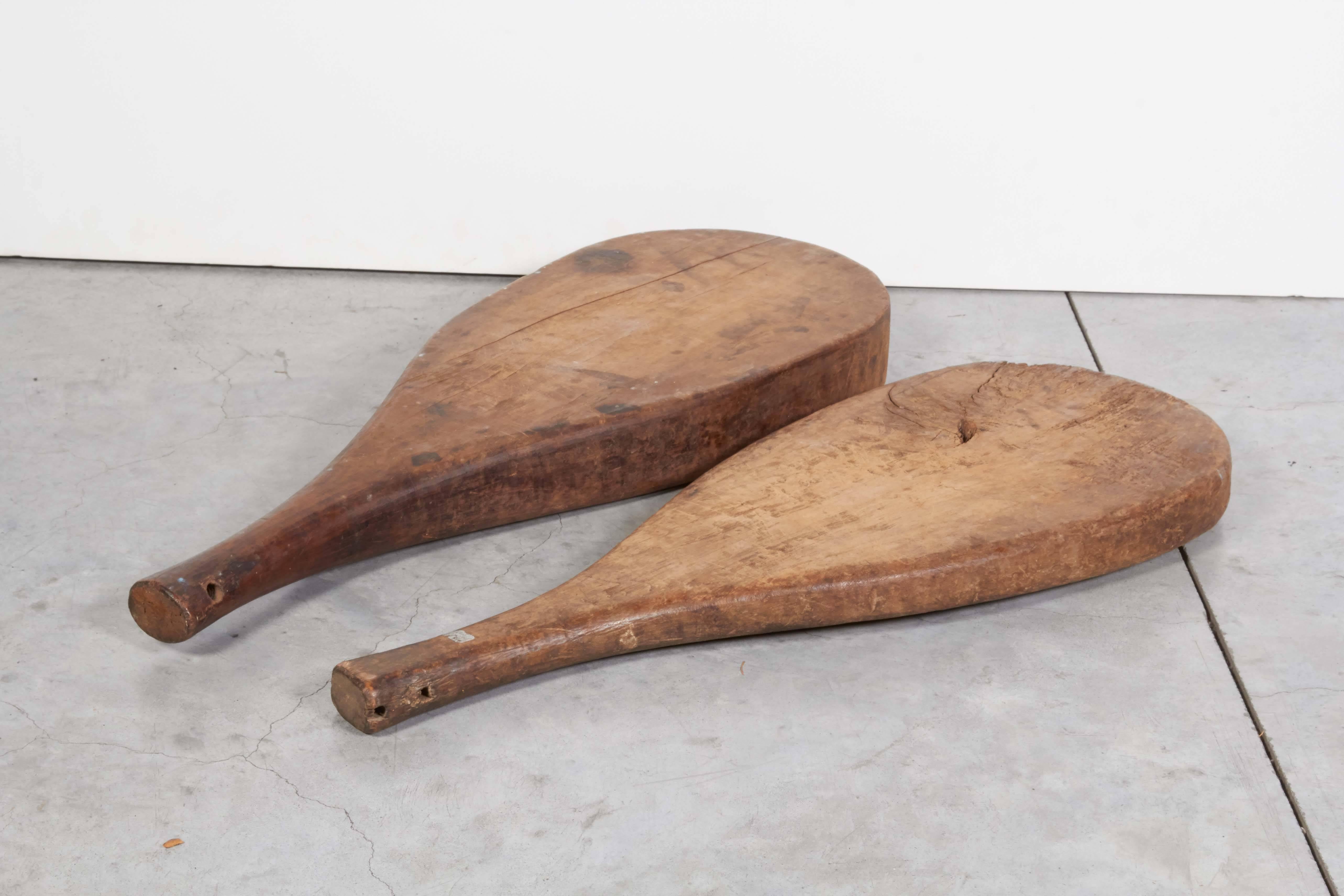 20th Century Thick Rustic Paddle Shaped Trays