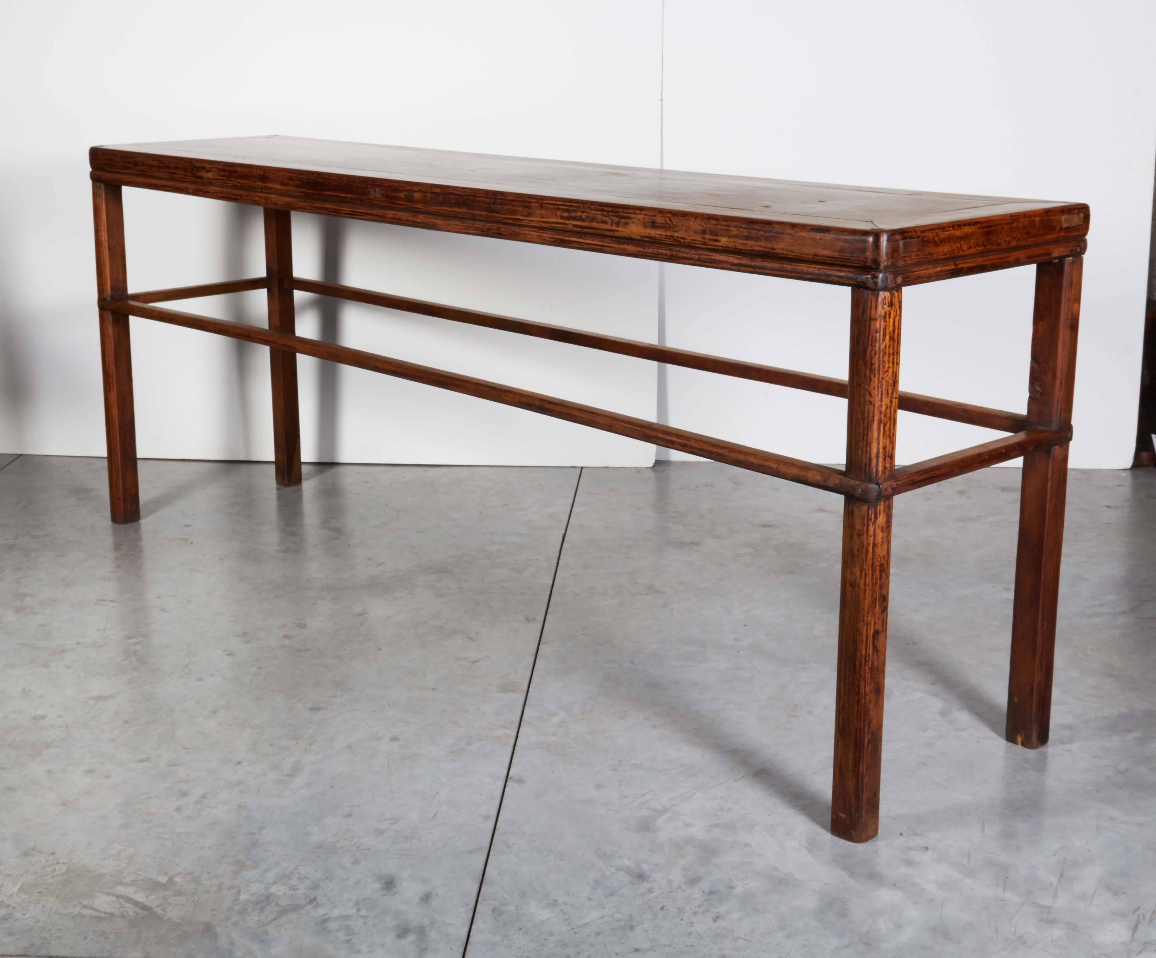 Elegant Antique Walnut Console In Good Condition In New York, NY