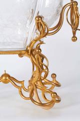 Centro de Mesa o Jardinera de Cristal y Bronce Dore de Baccarat