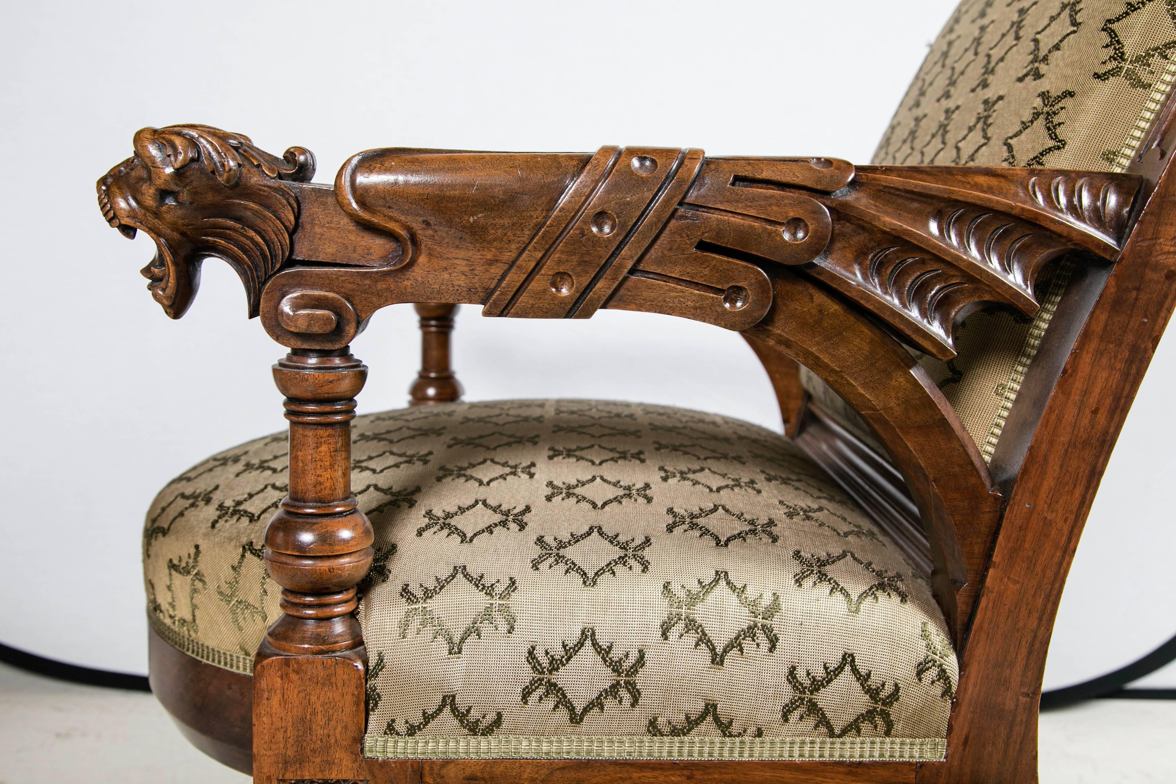 Late 19th Century Pair of Renaissance Revival Fauteuils