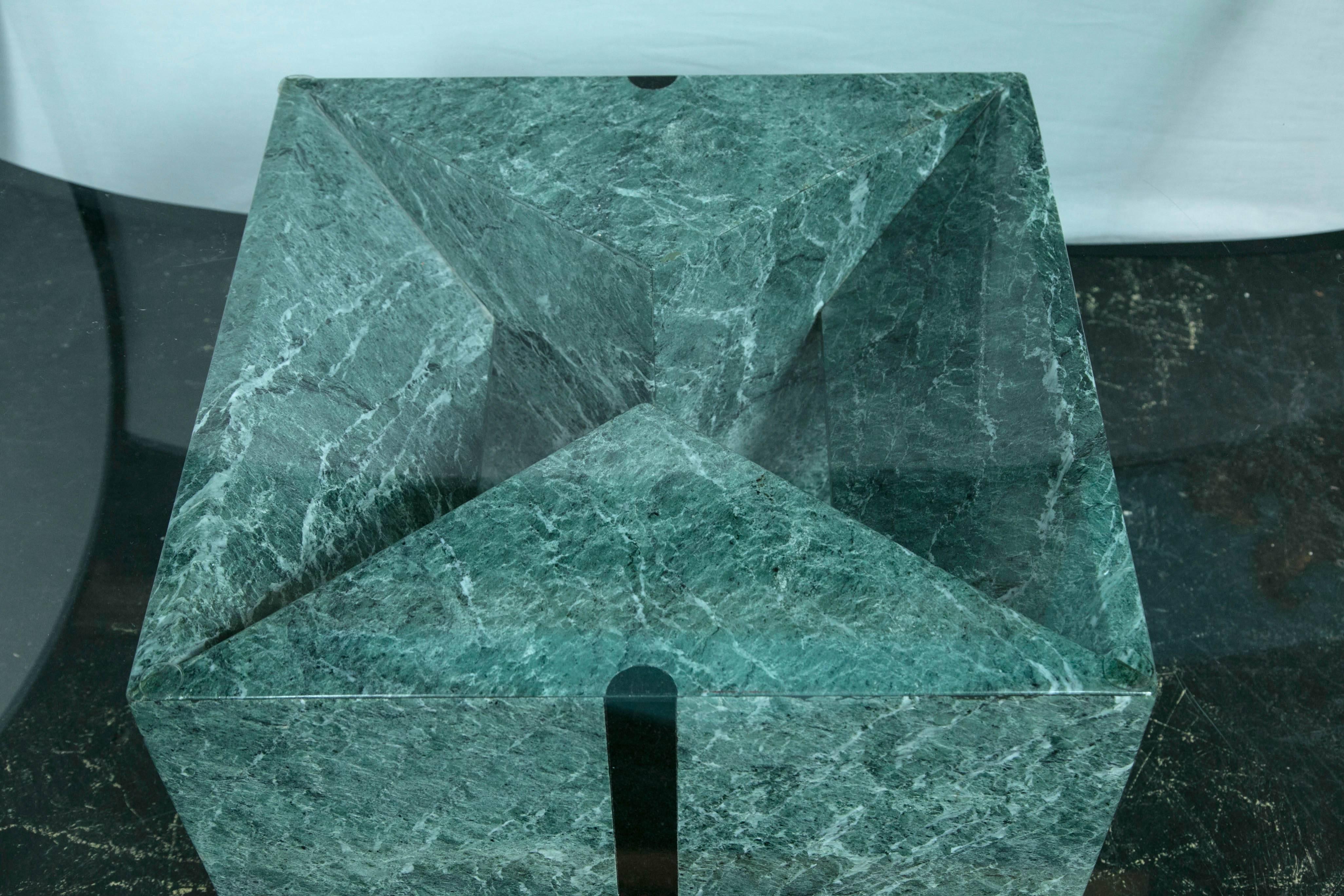 glass and marble coffee table