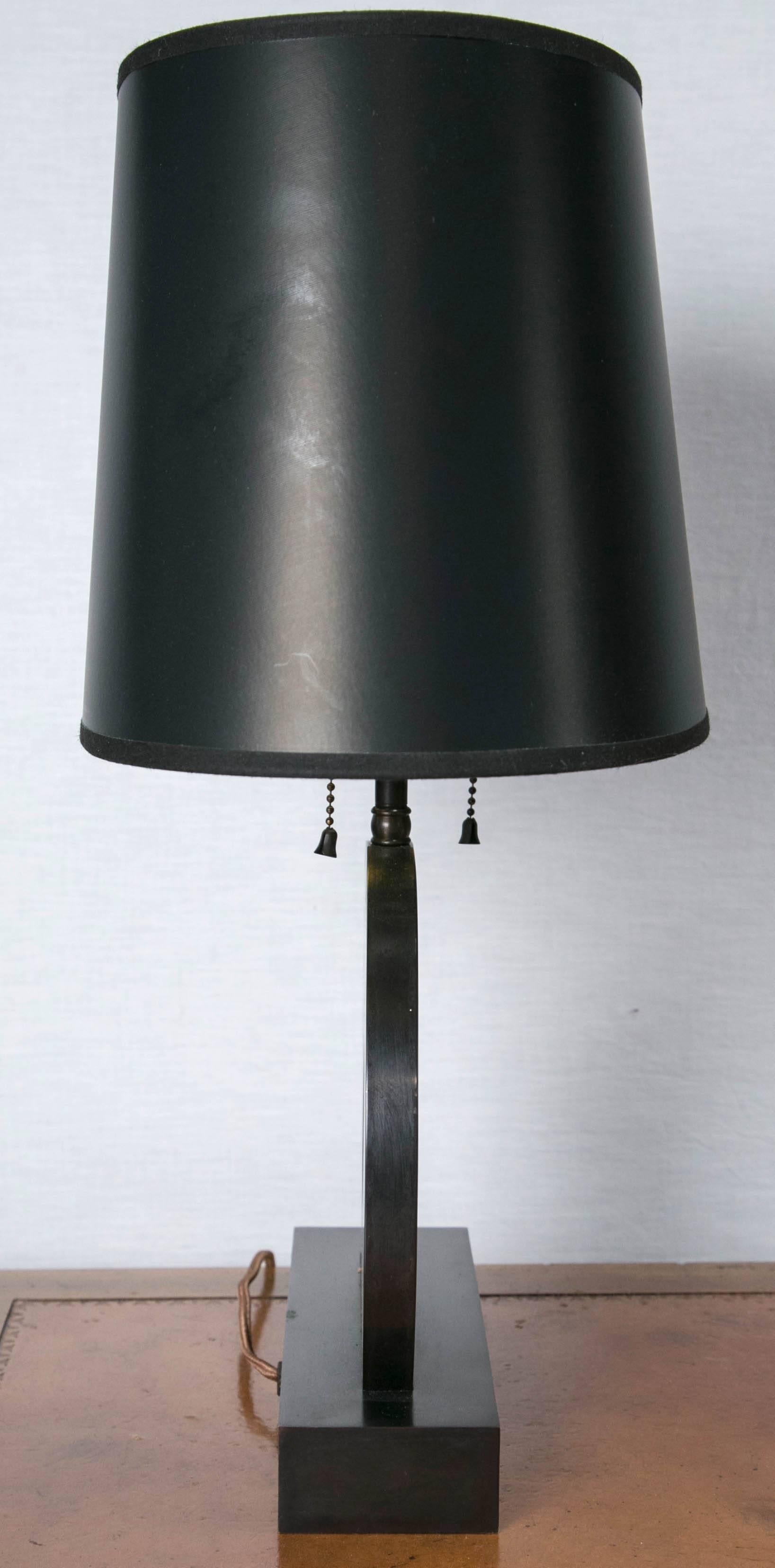 American Pair of Vintage Iron Lamps
