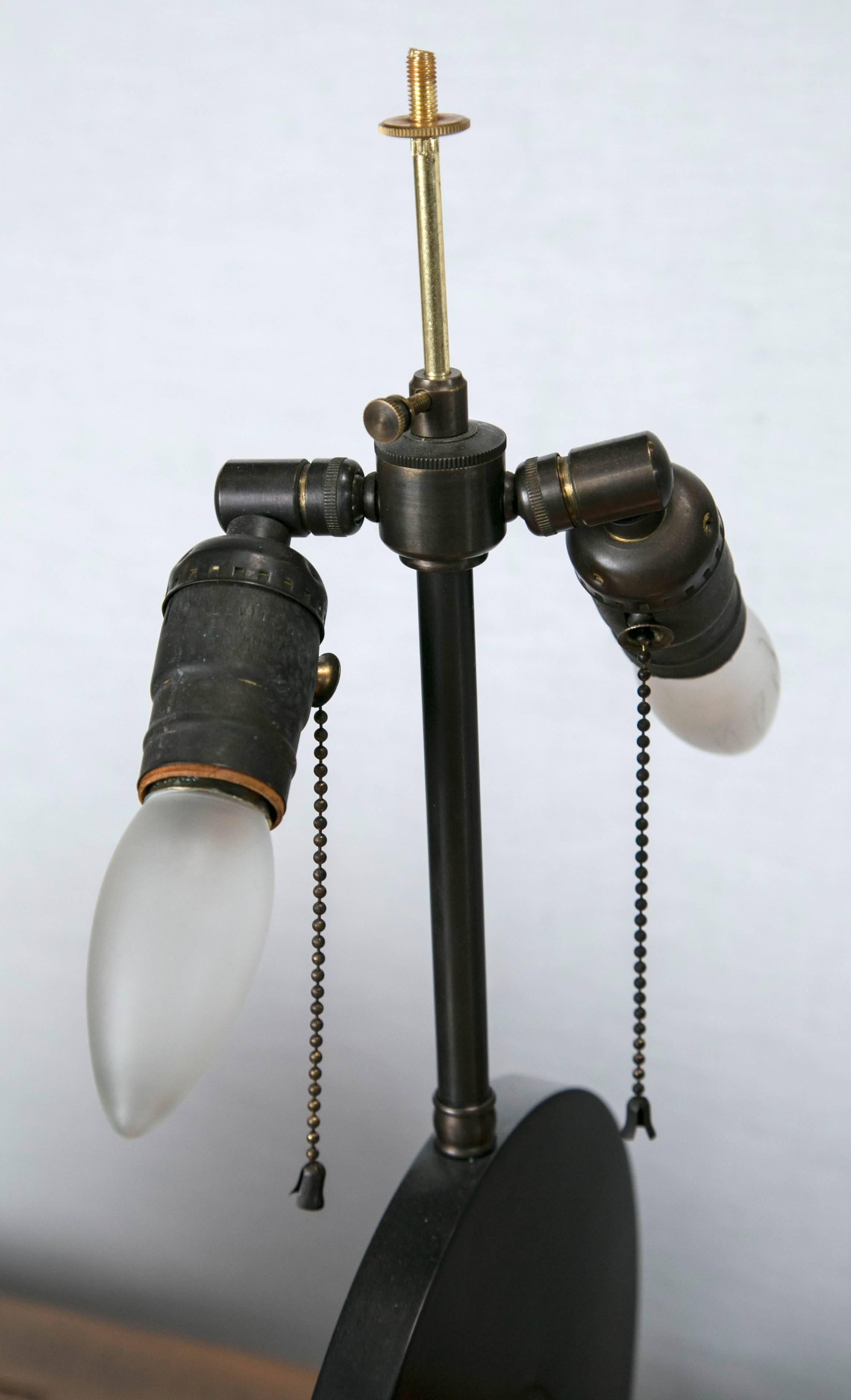 20th Century Pair of Vintage Iron Lamps