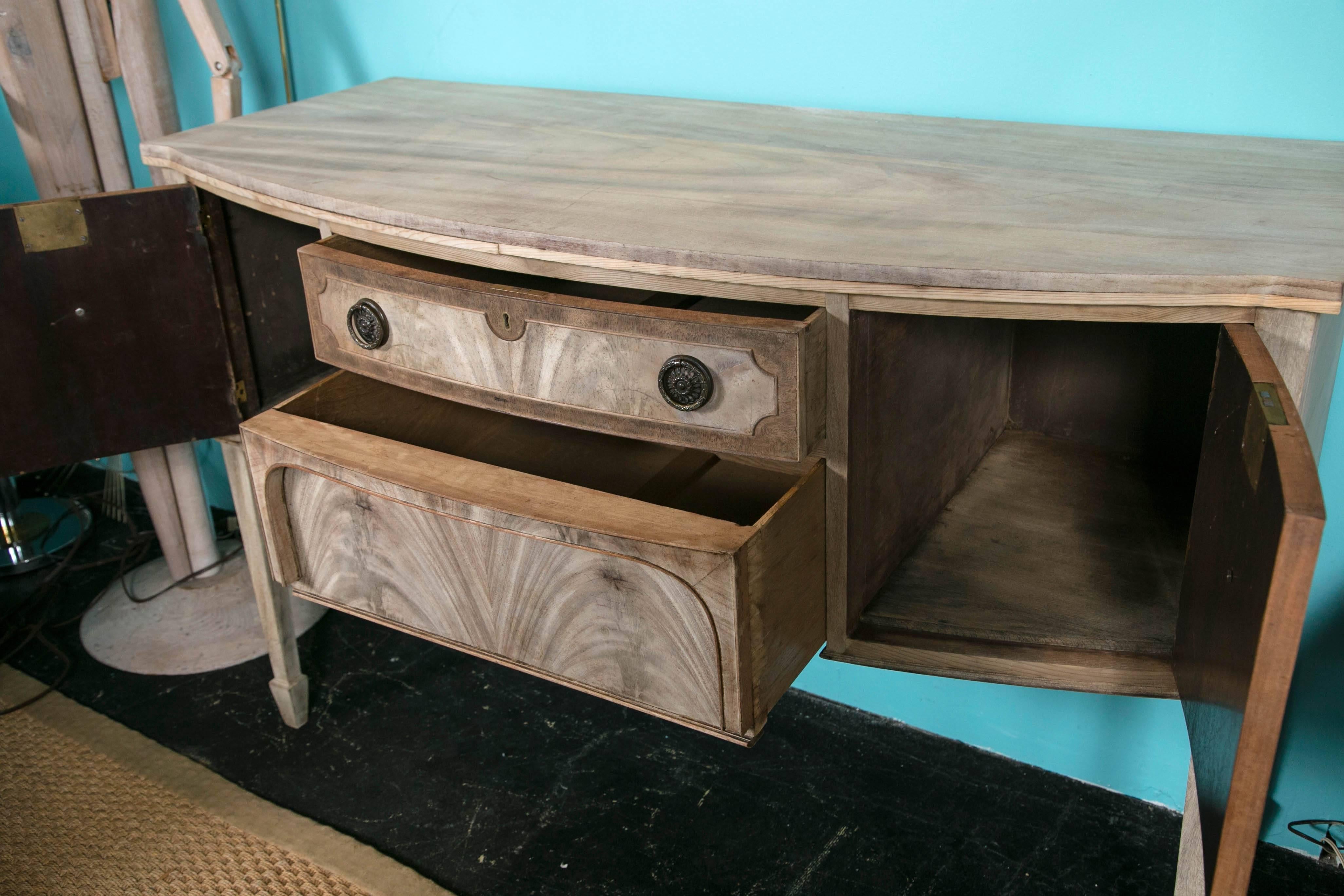 Bleached Mahogany Sheraton Sideboard 2