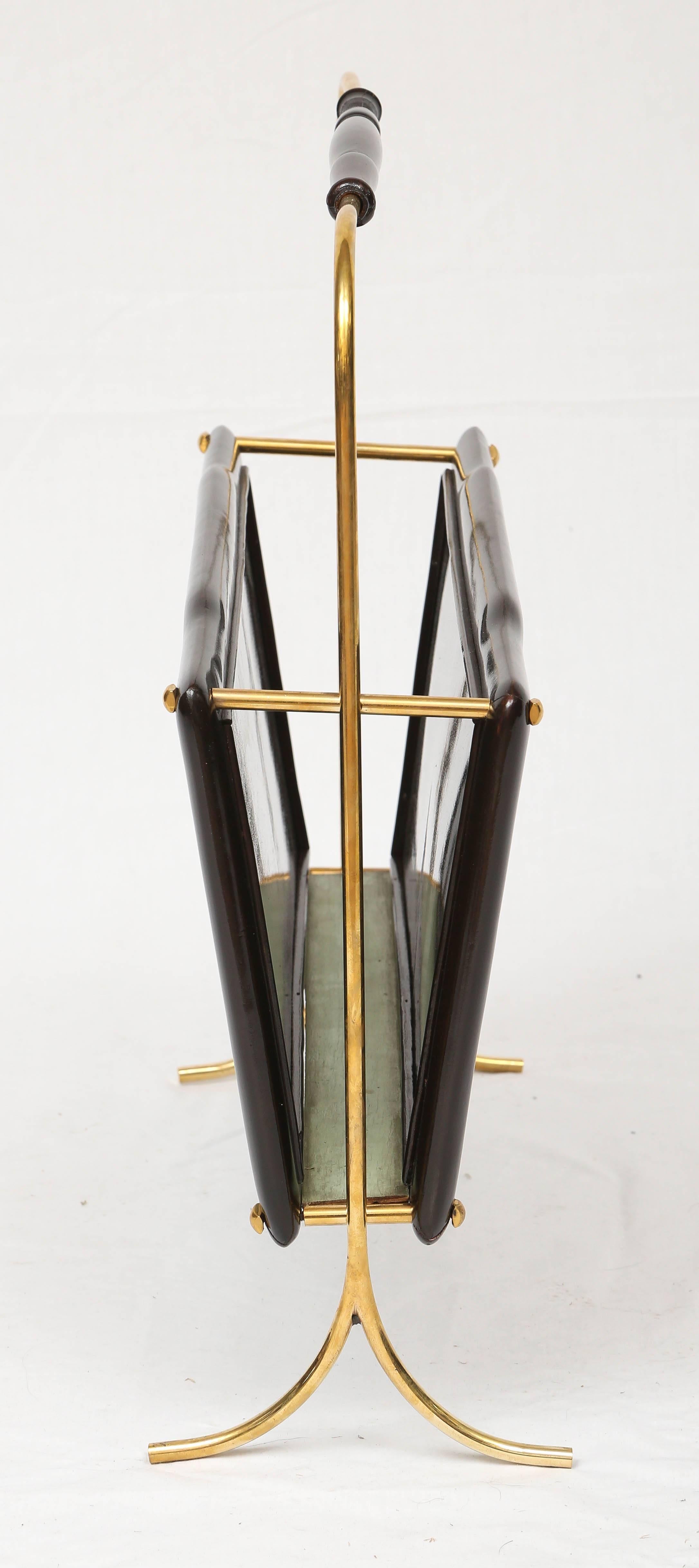 Italian Art Deco Magazine Rack with two Henry Alken Engravings In Good Condition For Sale In Miami, FL