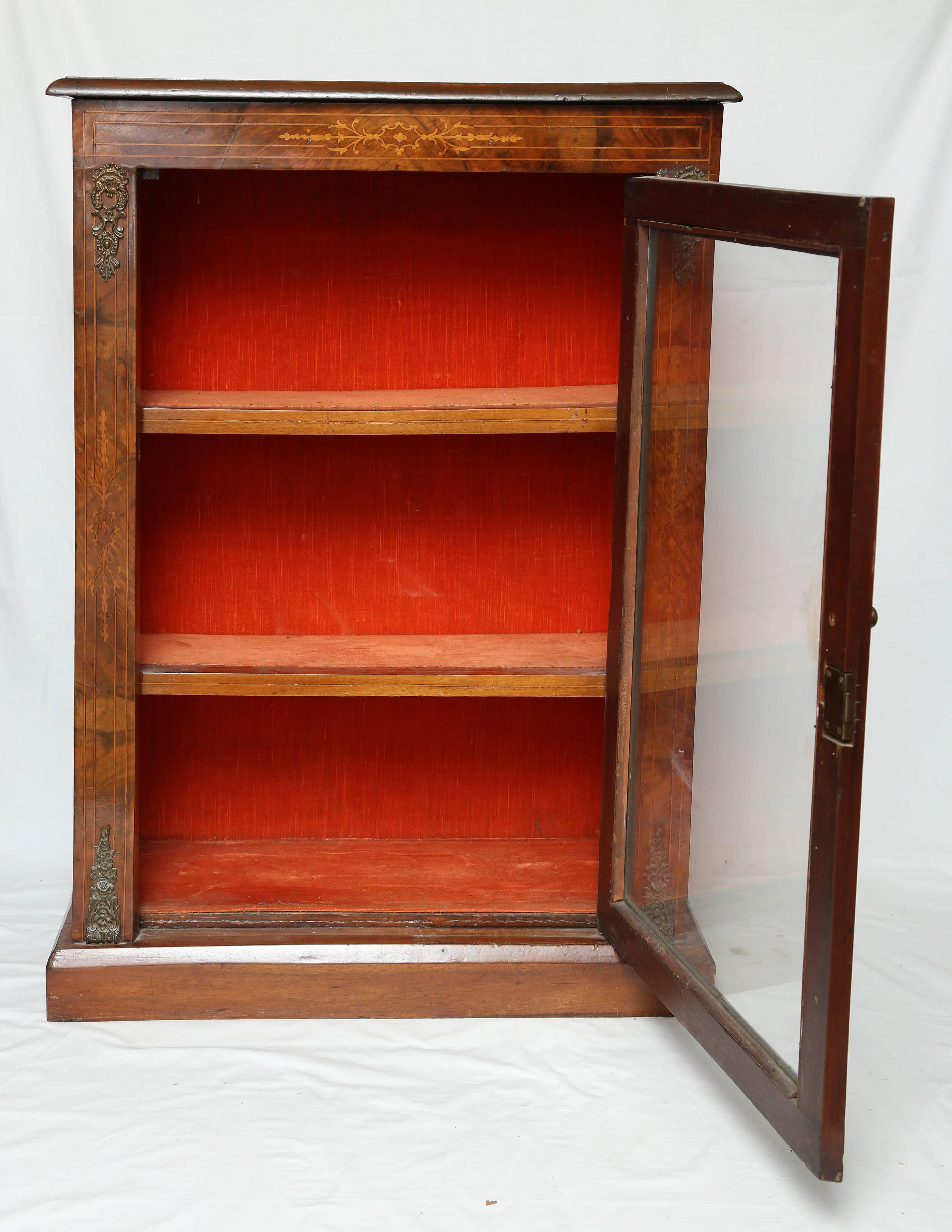 19th Century English Walnut Display Cabinet 3