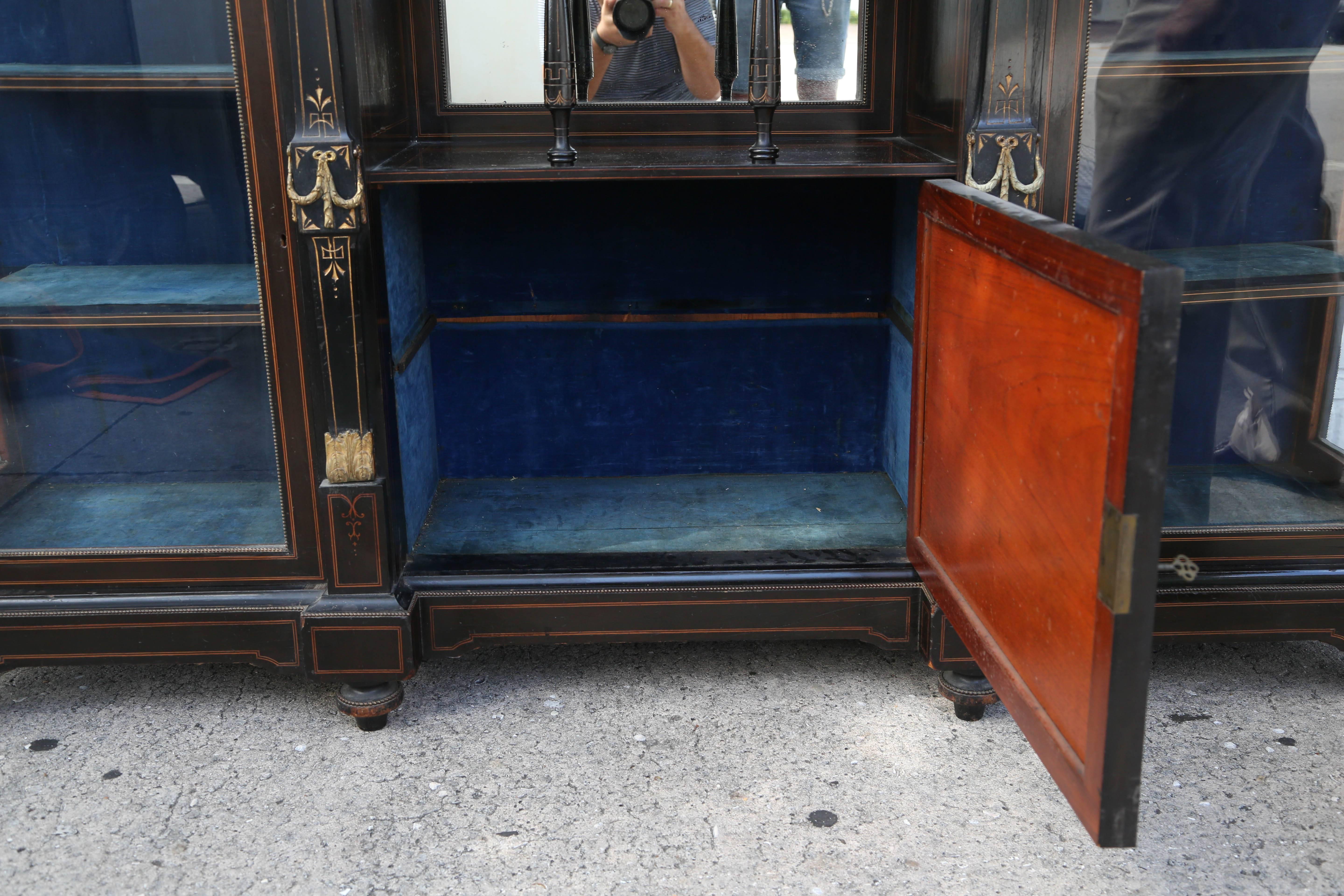 19th Century English Credenza with Satinwood Inlay and Ebony 5