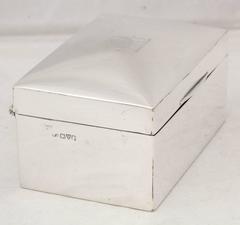 Edwardian Sterling Silver Table Box with Dragon Armorial