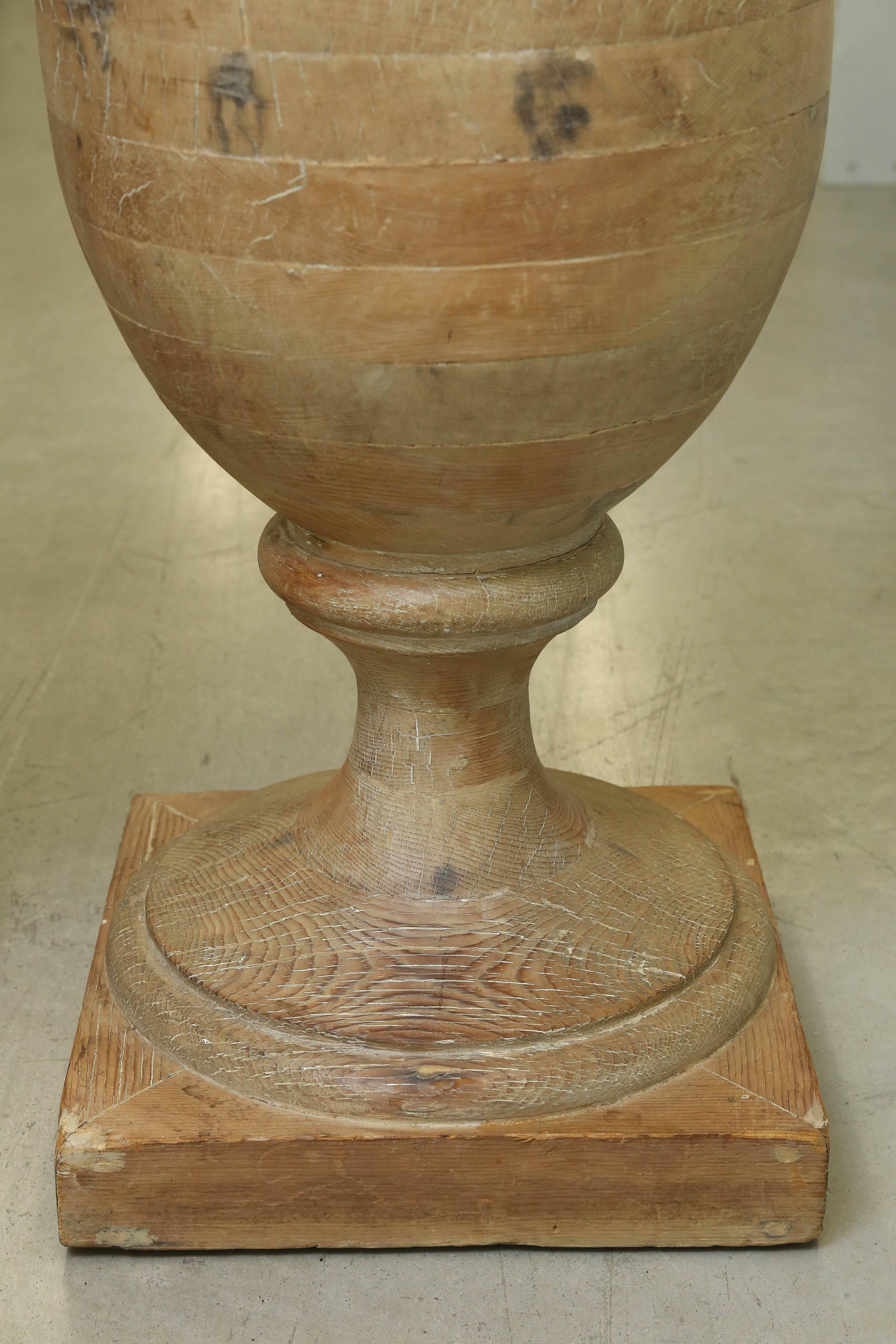 large wooden finials