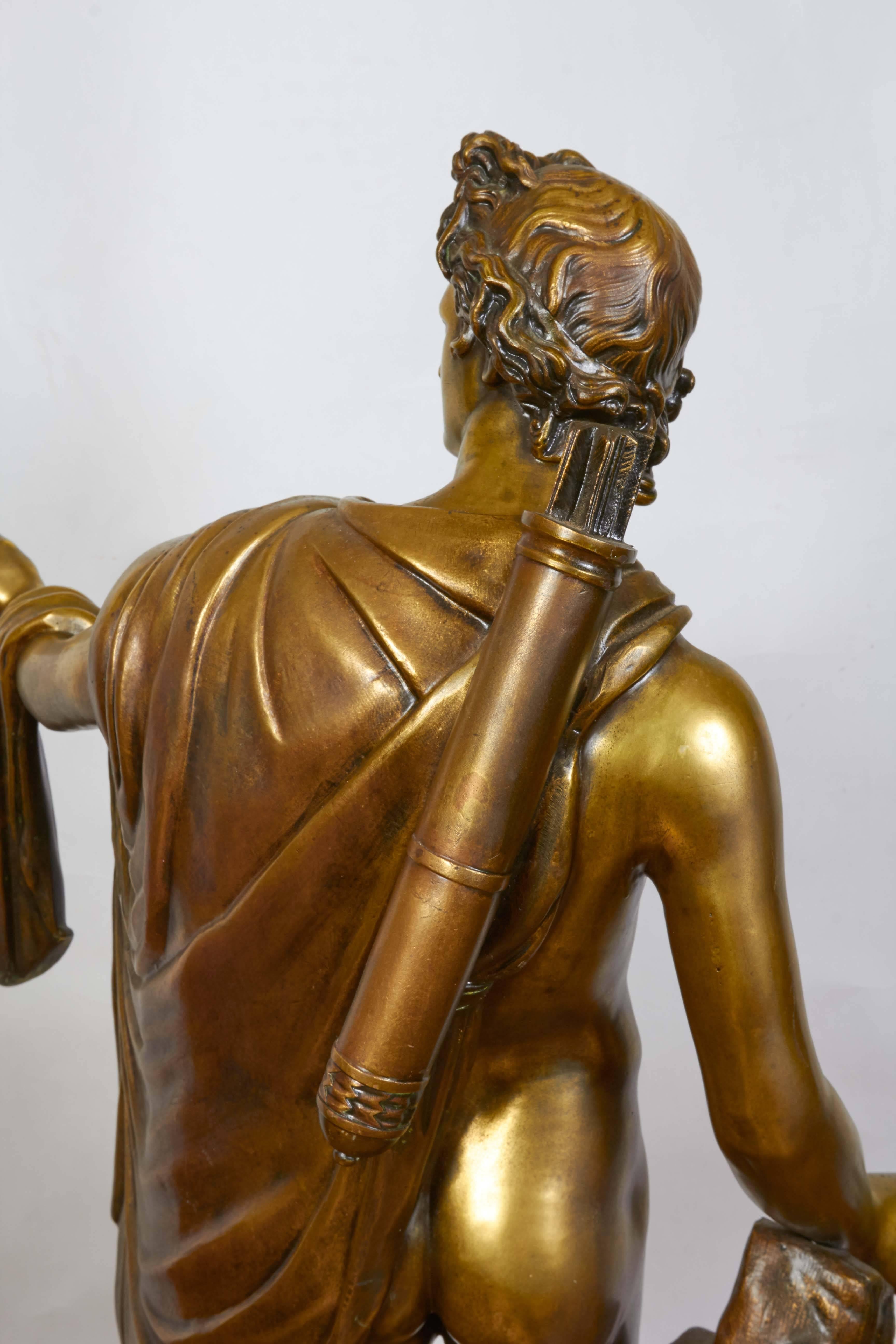 Bronze Statue of the Apollo Belvedere In Excellent Condition In New York, NY
