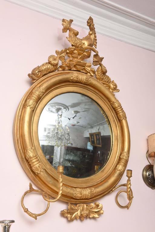 Authentic Antique Regency Period Mirror, Carved Wood, Heavily Gilded, circa 1820 For Sale at 1stdibs