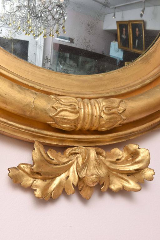 Authentic Antique Regency Period Mirror, Carved Wood, Heavily Gilded, circa 1820 For Sale at 1stdibs