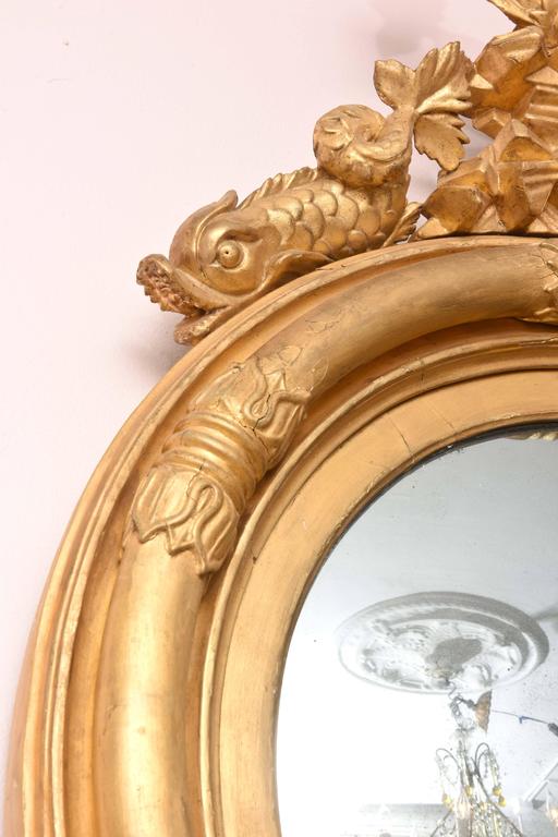 Authentic Antique Regency Period Mirror, Carved Wood, Heavily Gilded, circa 1820 For Sale at 1stdibs