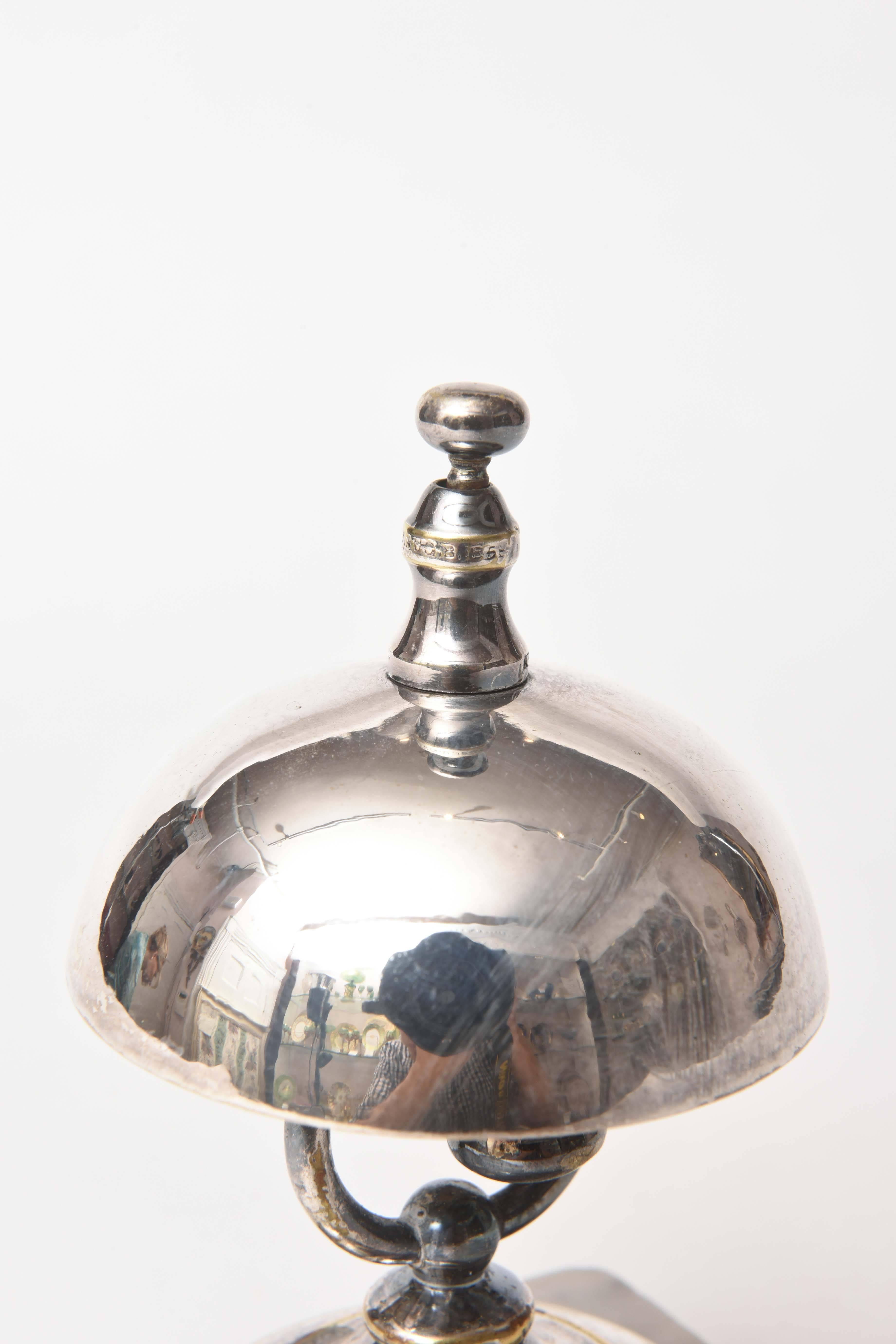 Vintage Dinner or Service Bell, Marble Base 1