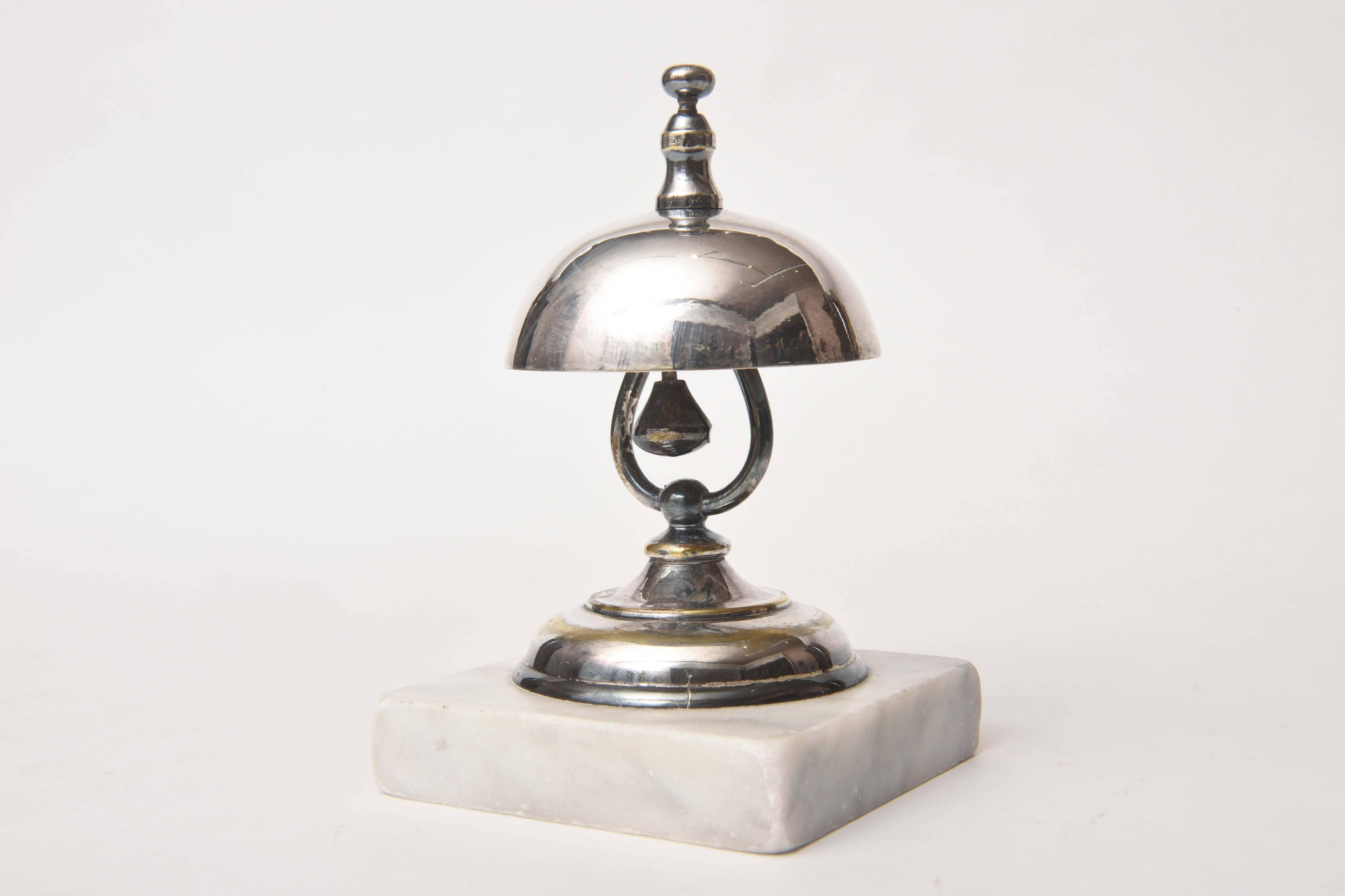 Vintage Dinner or Service Bell, Marble Base 2