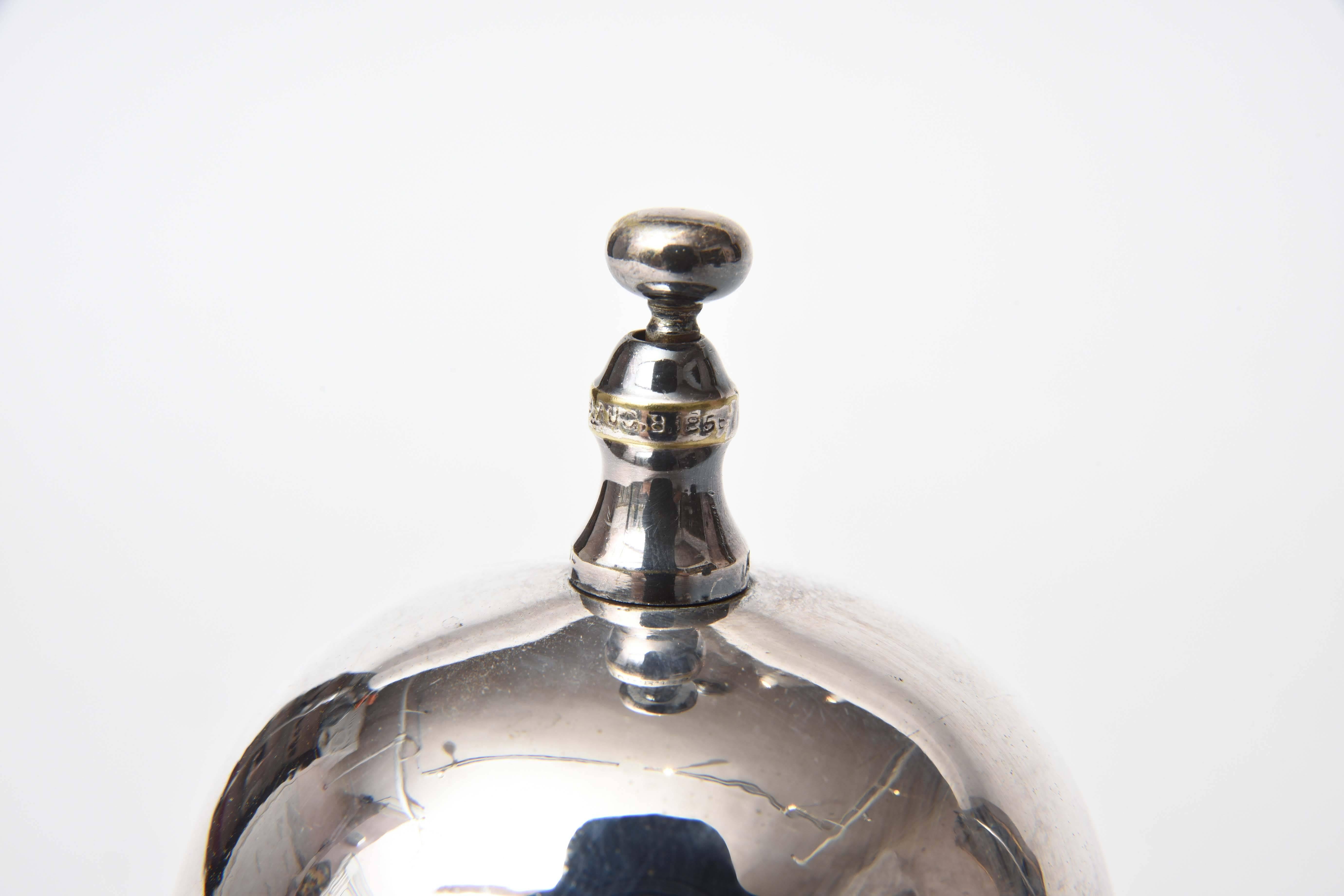 Vintage Dinner or Service Bell, Marble Base 3