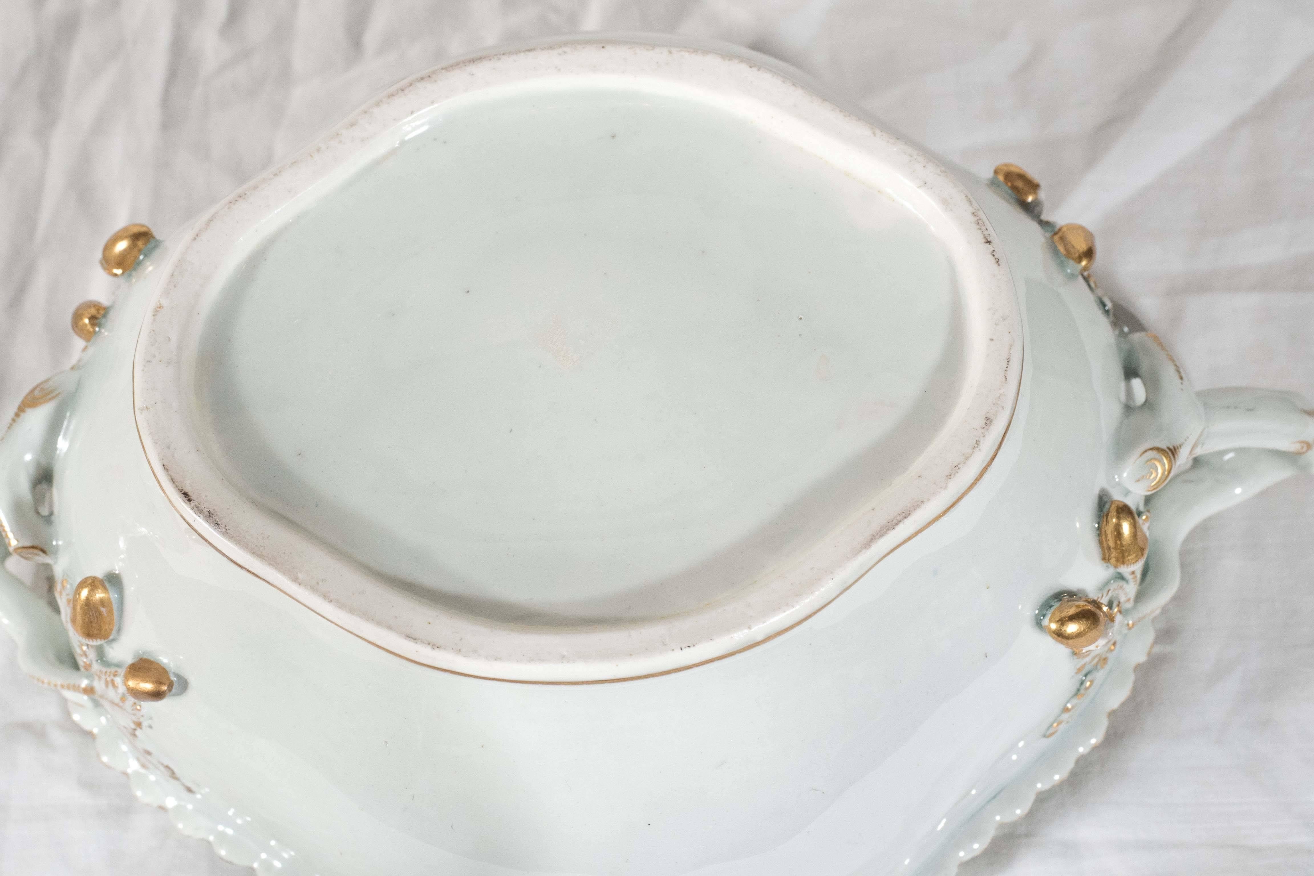 First Period Worcester Porcelain Tureen Made in England circa 1770 4
