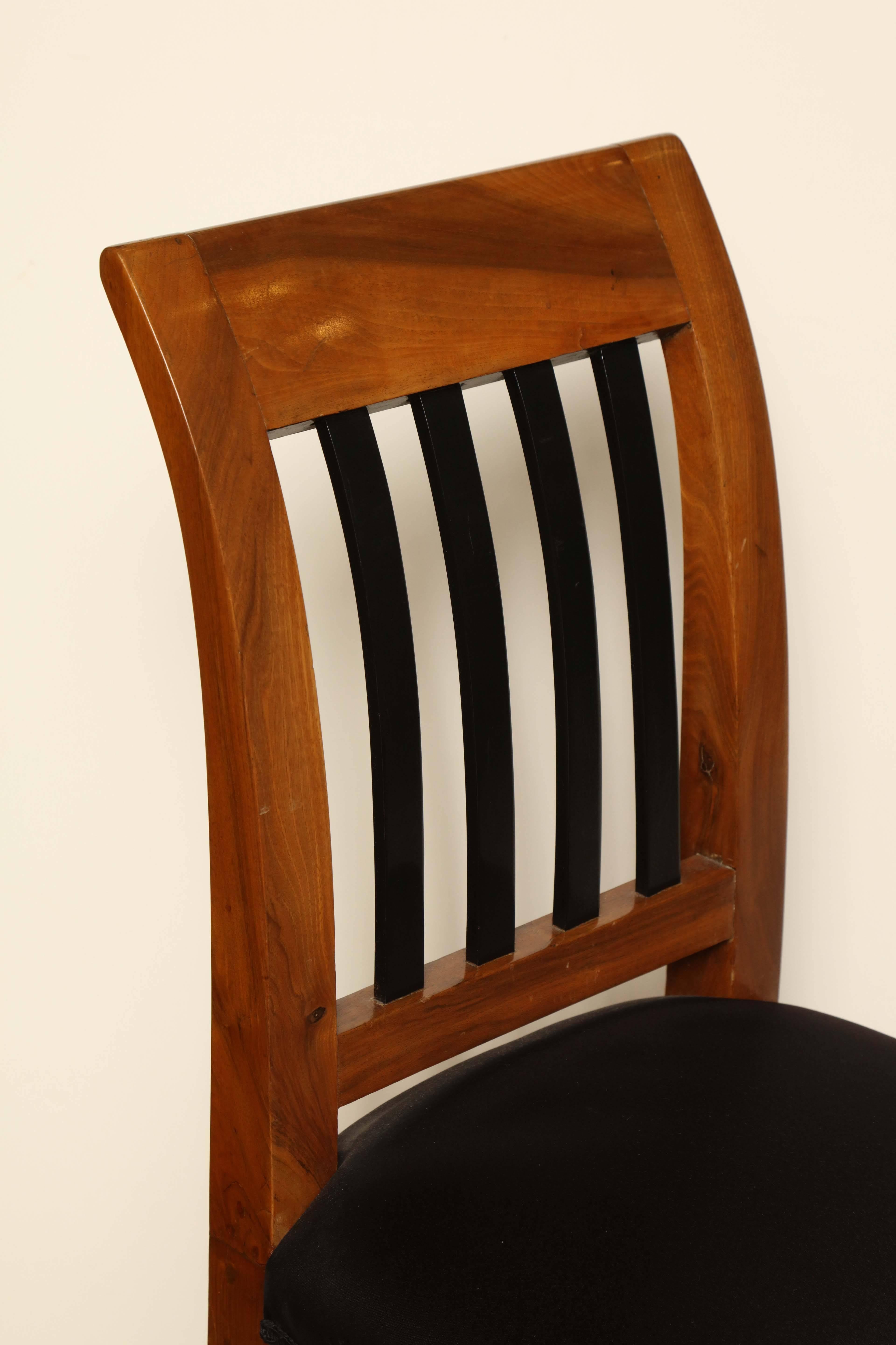 Biedermeier Early 19th Century Austrian, Walnut Side Chair For Sale