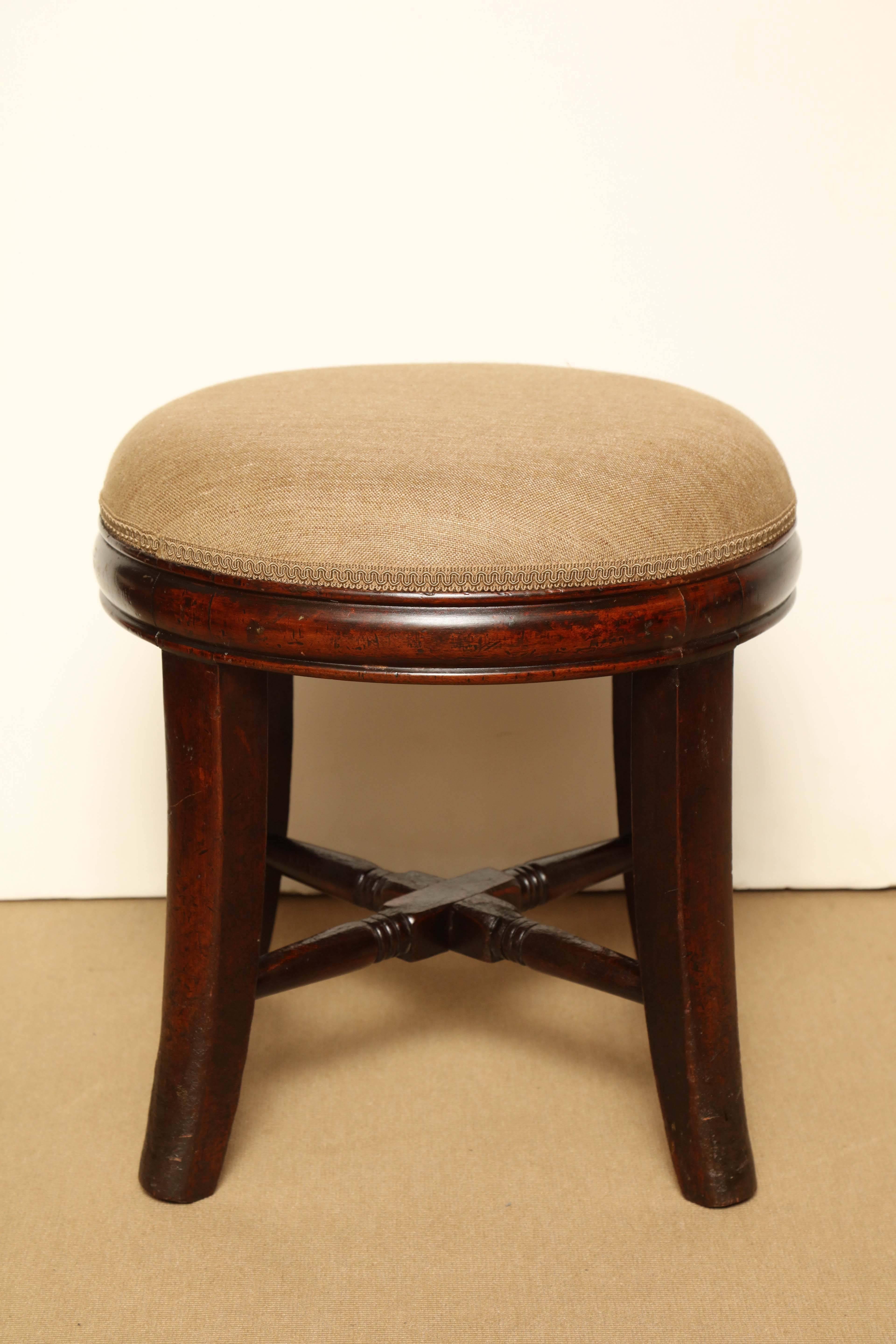 19th century english, mahogany stool.