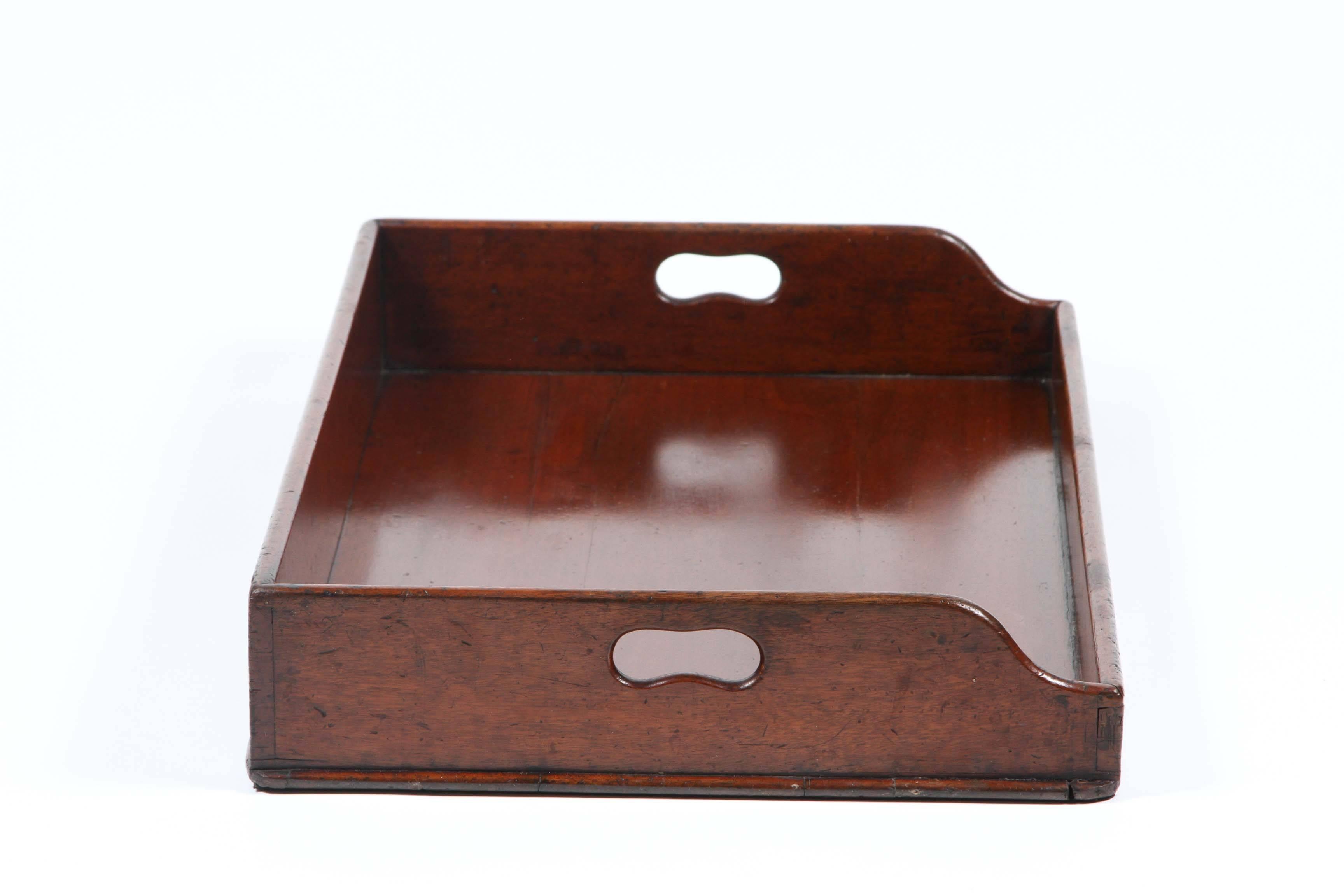 Oversized Mahogany Butler's Tray, circa 1860 In Excellent Condition In Los Angeles, CA