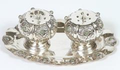 Vintage Taxco Mexico Silver Salt and Pepper Set