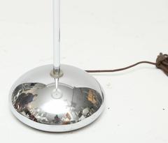 Minimalist Mid-Century Modern Robert Sonneman Chrome Floor Lamp, circa 1970s