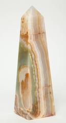 Three Vintage Hollywood Regency Sculptural Onyx Stone Obelisk Classic Modern