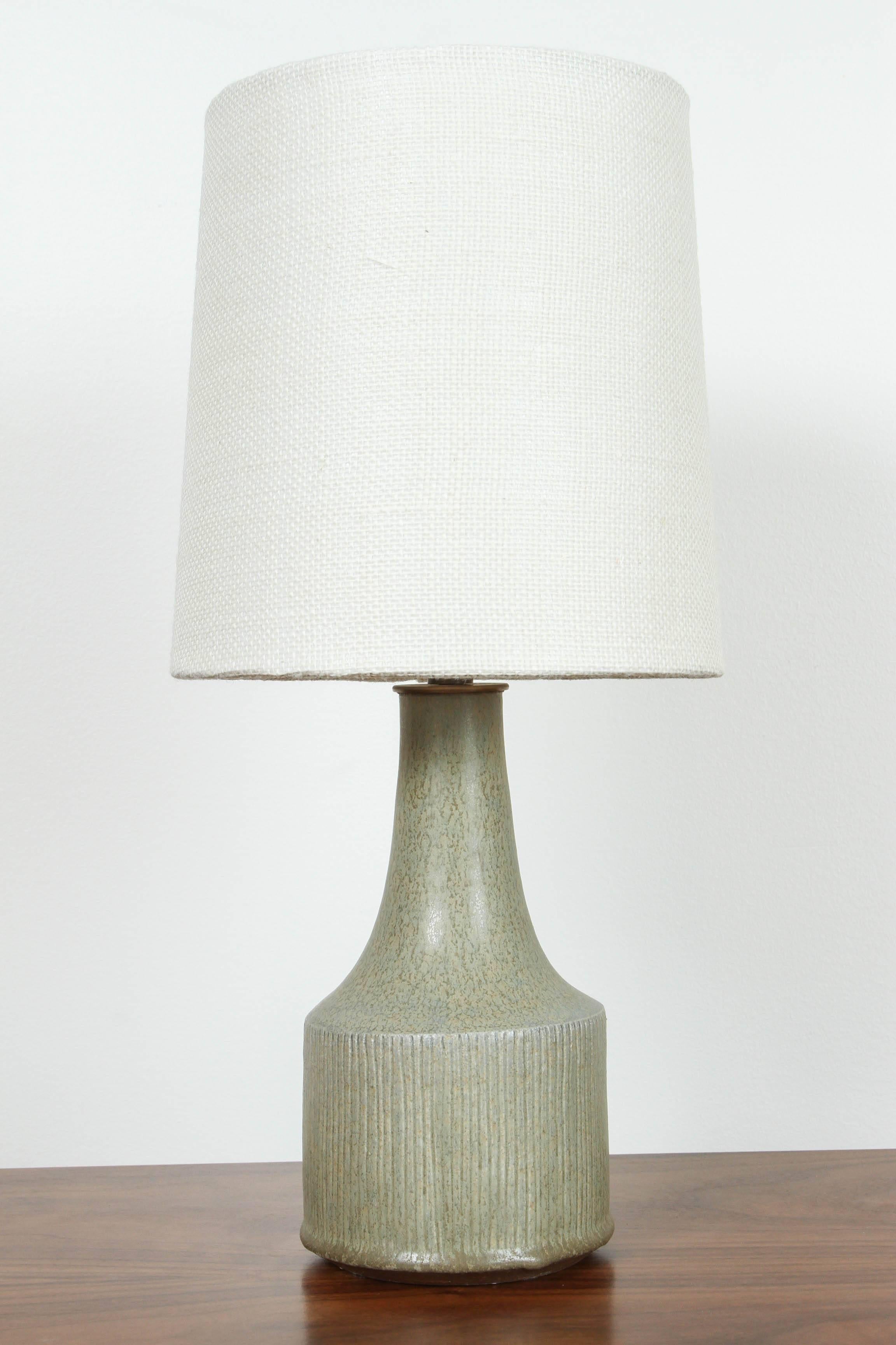 Pair of agate glaze ceramic lamps by Victoria Morris.