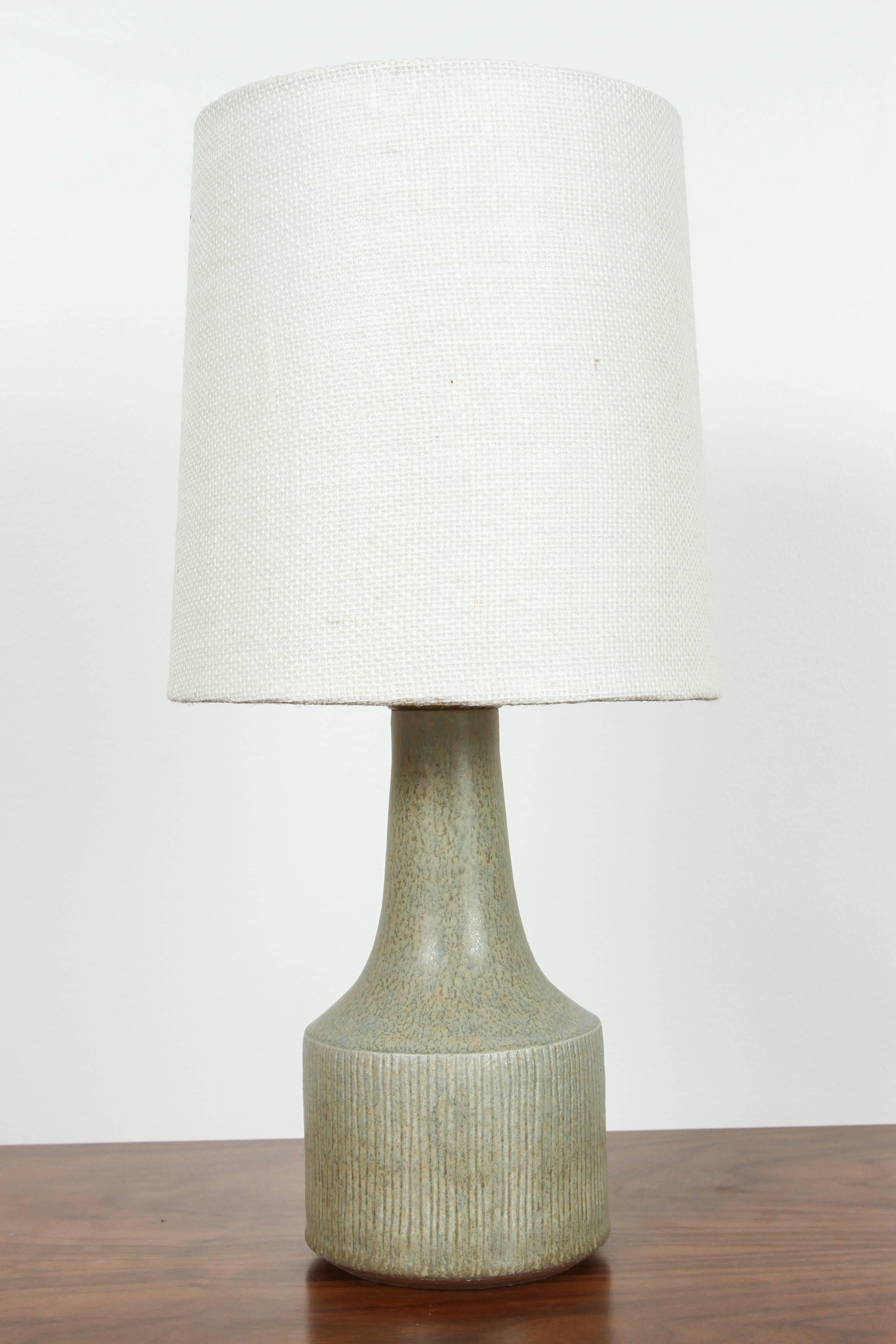 American Pair of Agate Glaze Ceramic Lamps by Victoria Morris