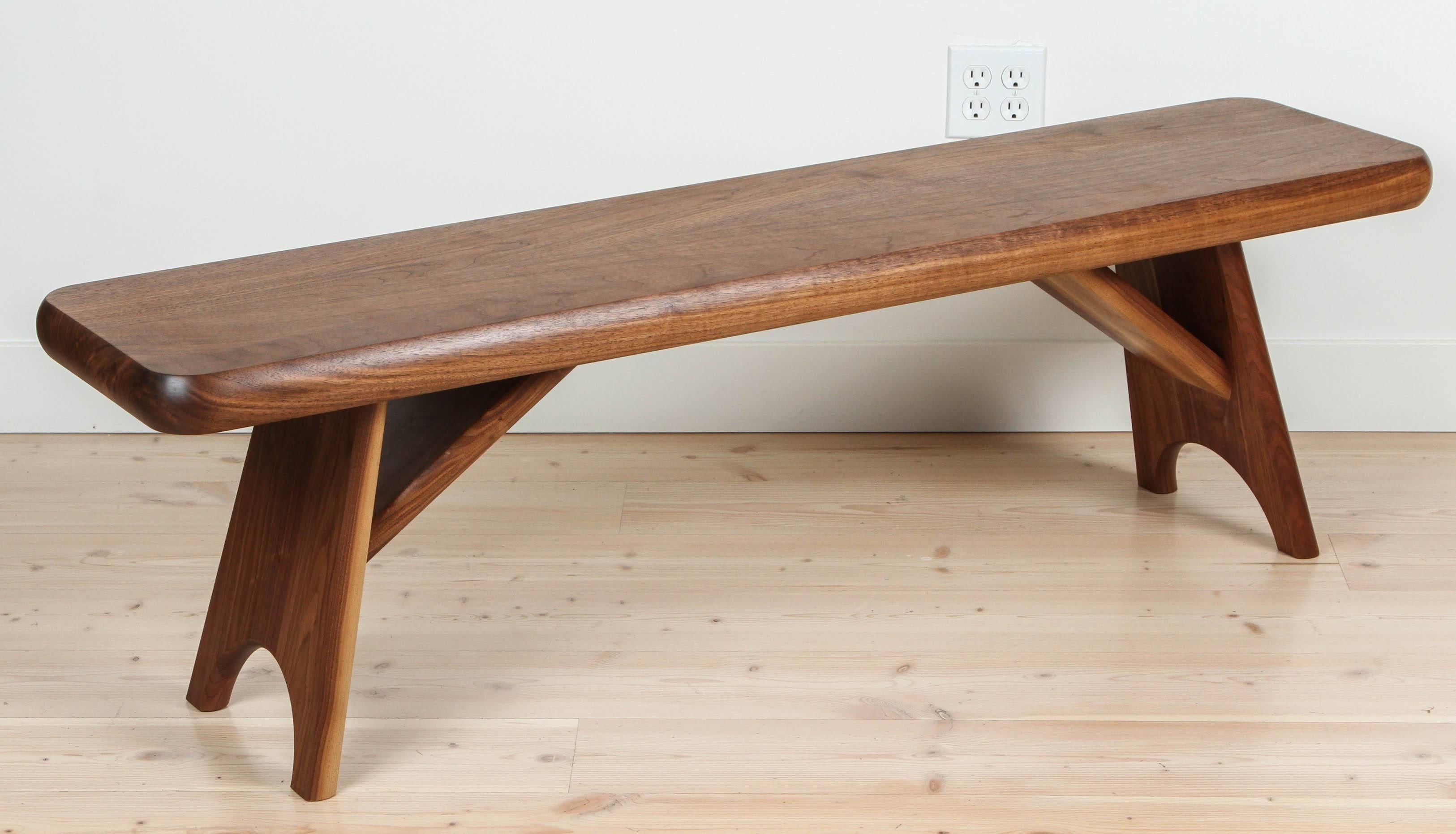 American Merton Bench in Walnut by De JONG & Co.