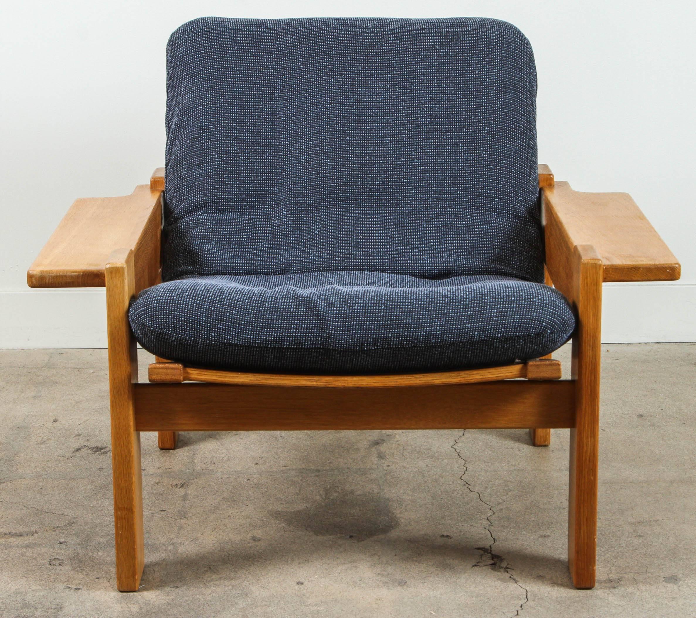 Pair of solid oak armchairs by Yngve Ekstrom for Swedese.