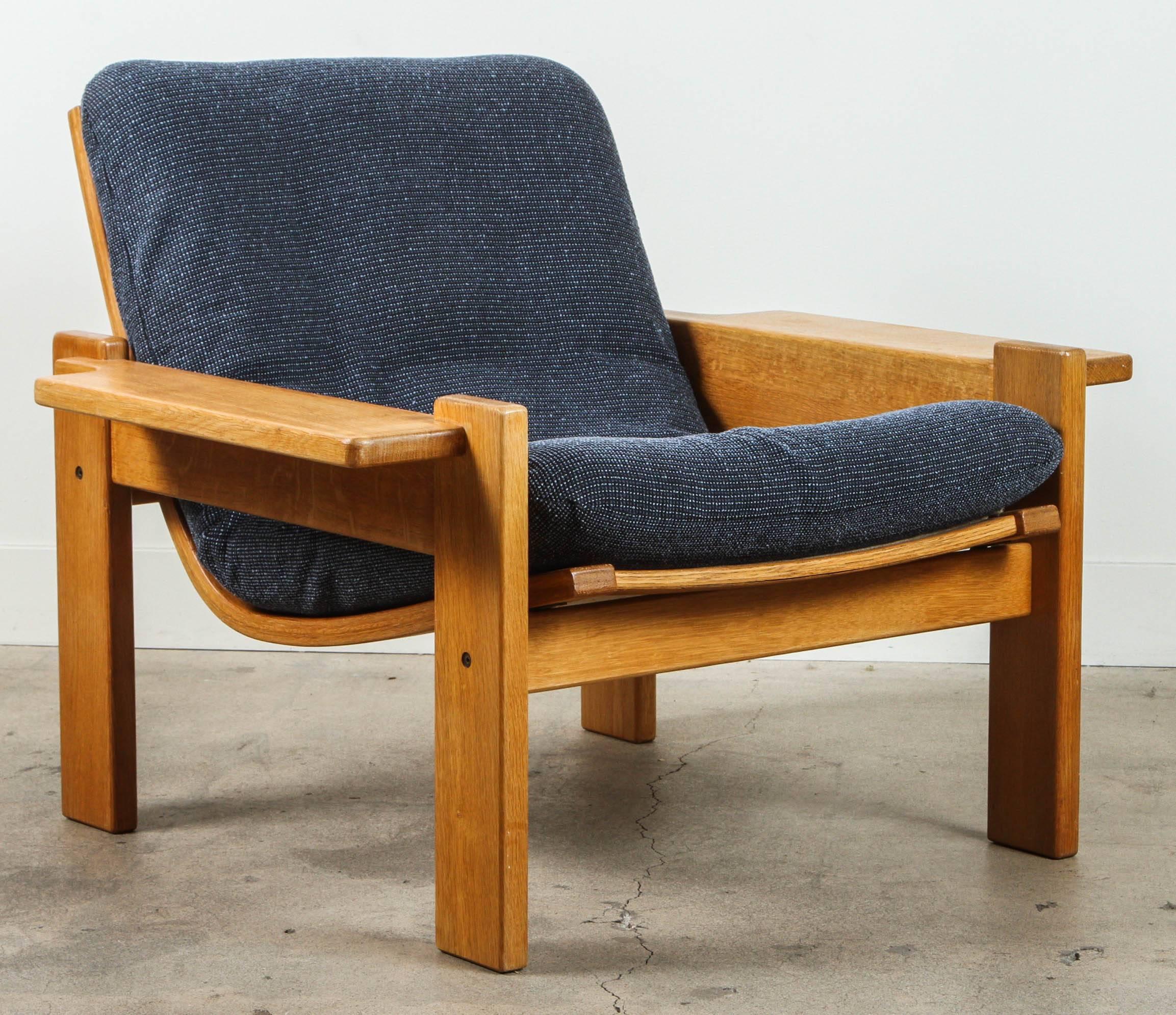 Mid-Century Modern Pair of Solid Oak Armchairs by Yngve Ekstrom for Swedese