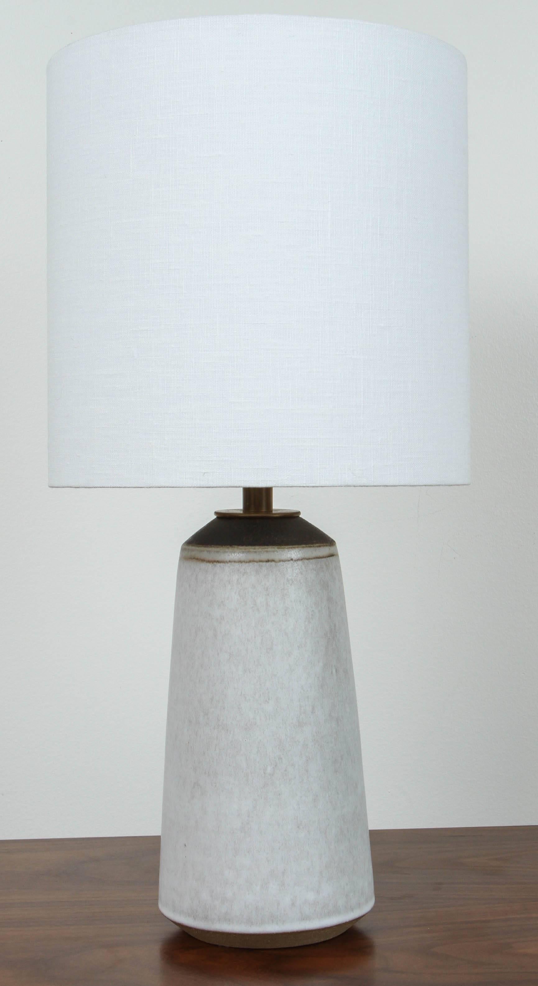 Pair of White Birch Ceramic Table Lamp by Victoria Morris
