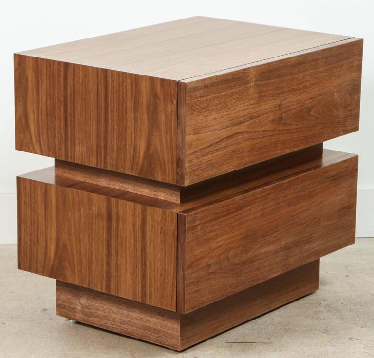 Pair of Small Stacked Box Nightstands by LawsonFenning For Sale at 1stdibs