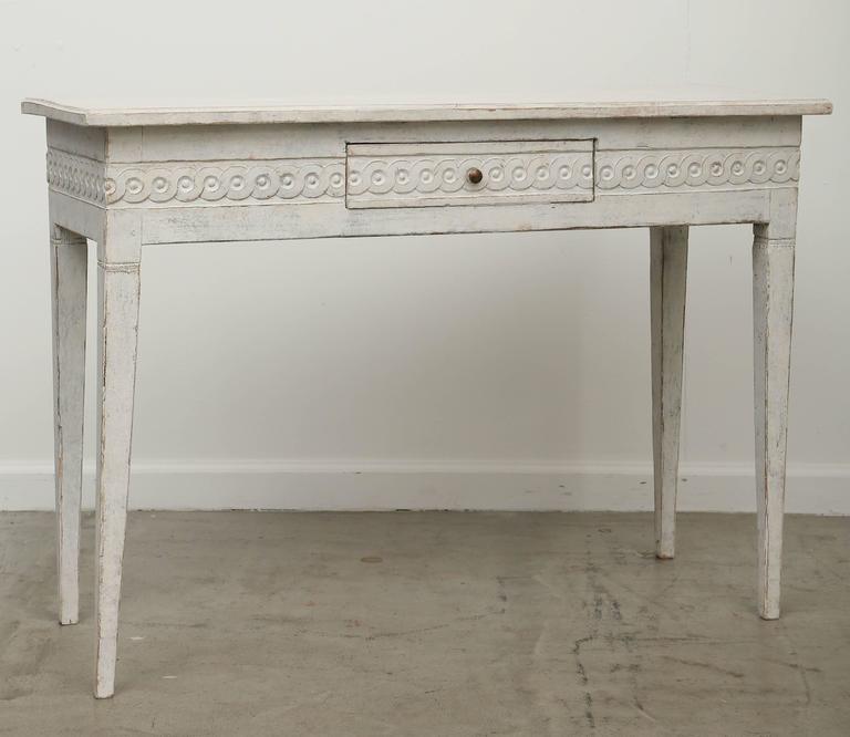 Antique Swedish Gustavian Painted Console Table with Drawer Mid-19th ...