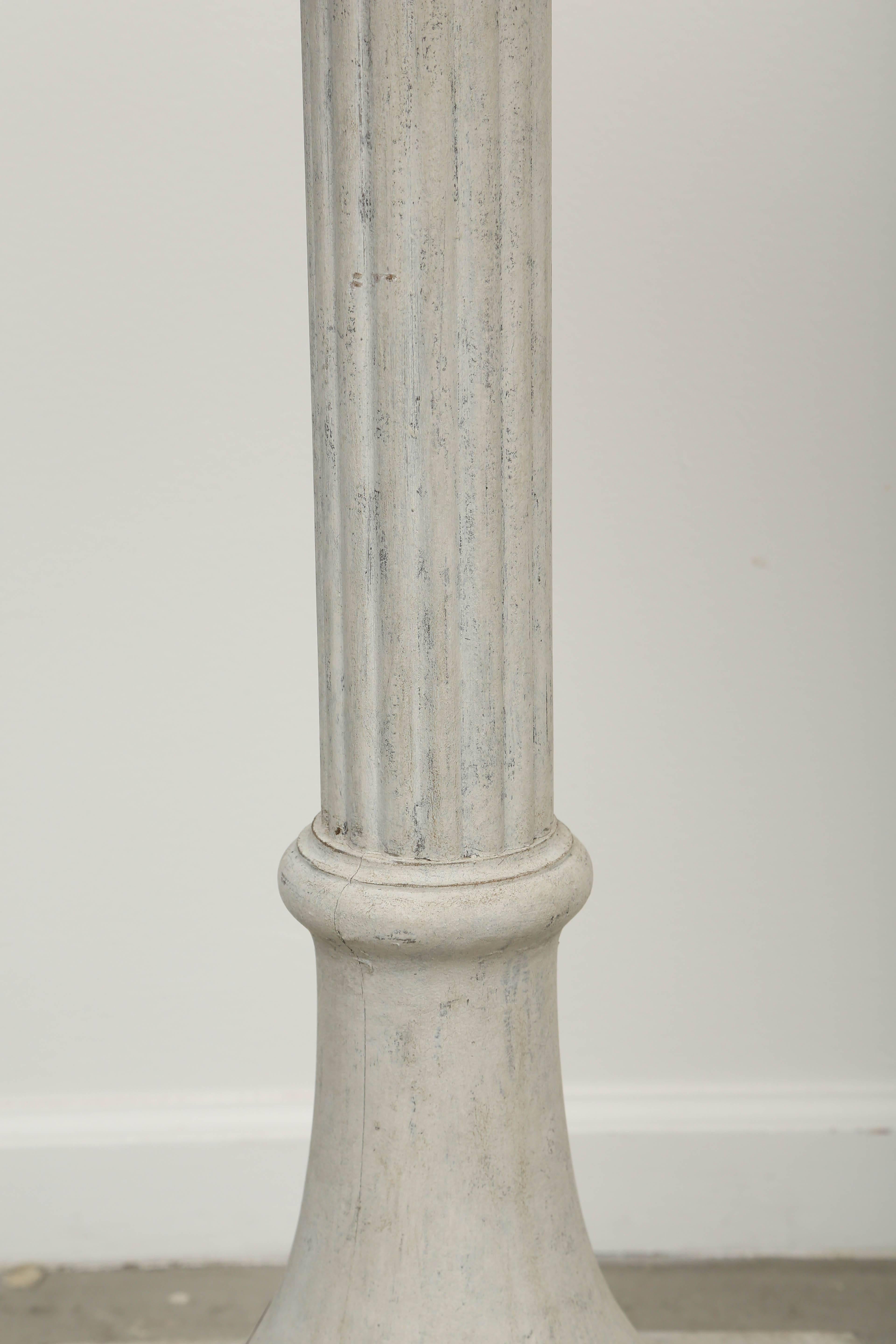 Pair of Antique Swedish Gustavian style Painted Pedestals, Mid-19th Century 2