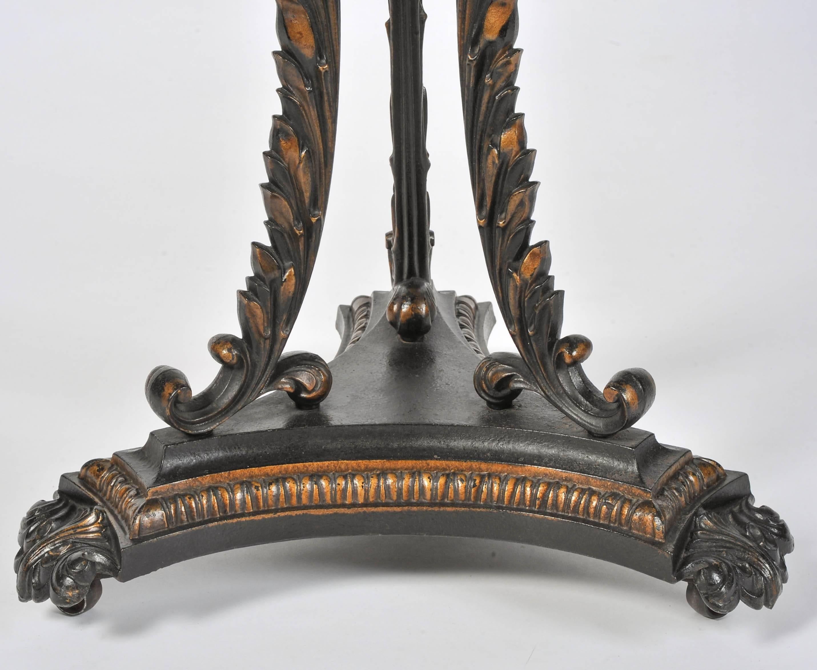 Regency Early 19th Century Painted Iron Tripod Table attributable to Coalbrookdale. For Sale