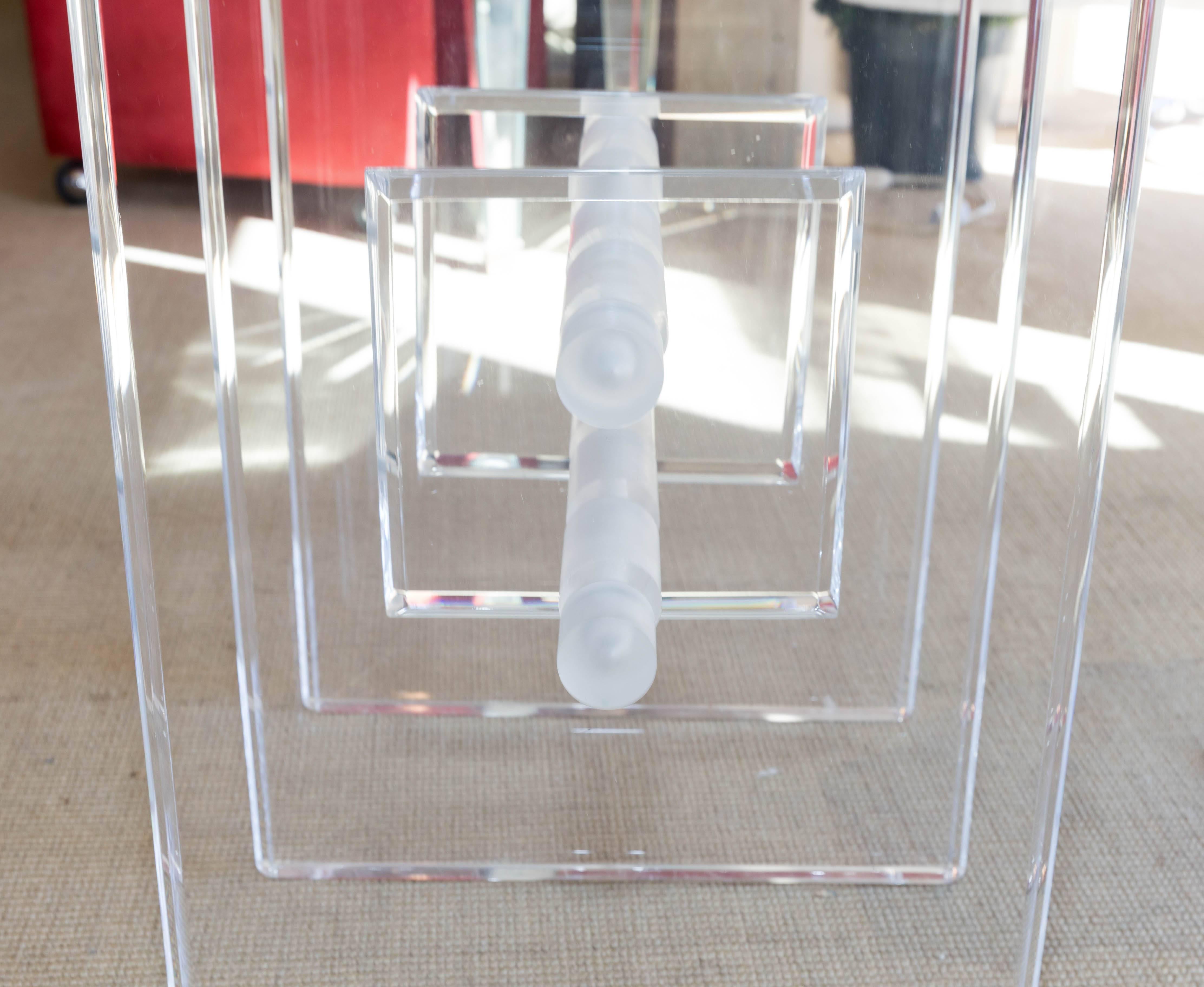 Mid-20th Century Mid-Century Lucite Occasional Table with Very Attractive Base For Sale